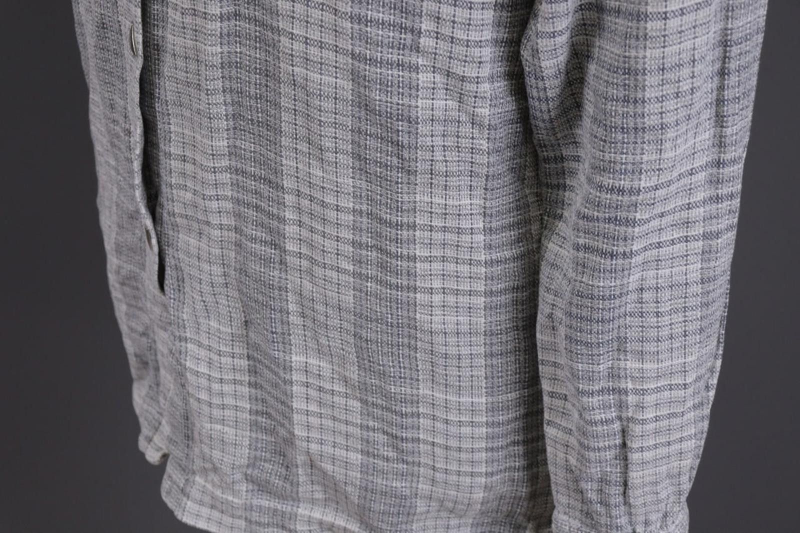 Designer Versace Sport Gray Check Textured Button Down Shirt Size 44 Size US M / EU 48-50 / 2 - 8 Thumbnail