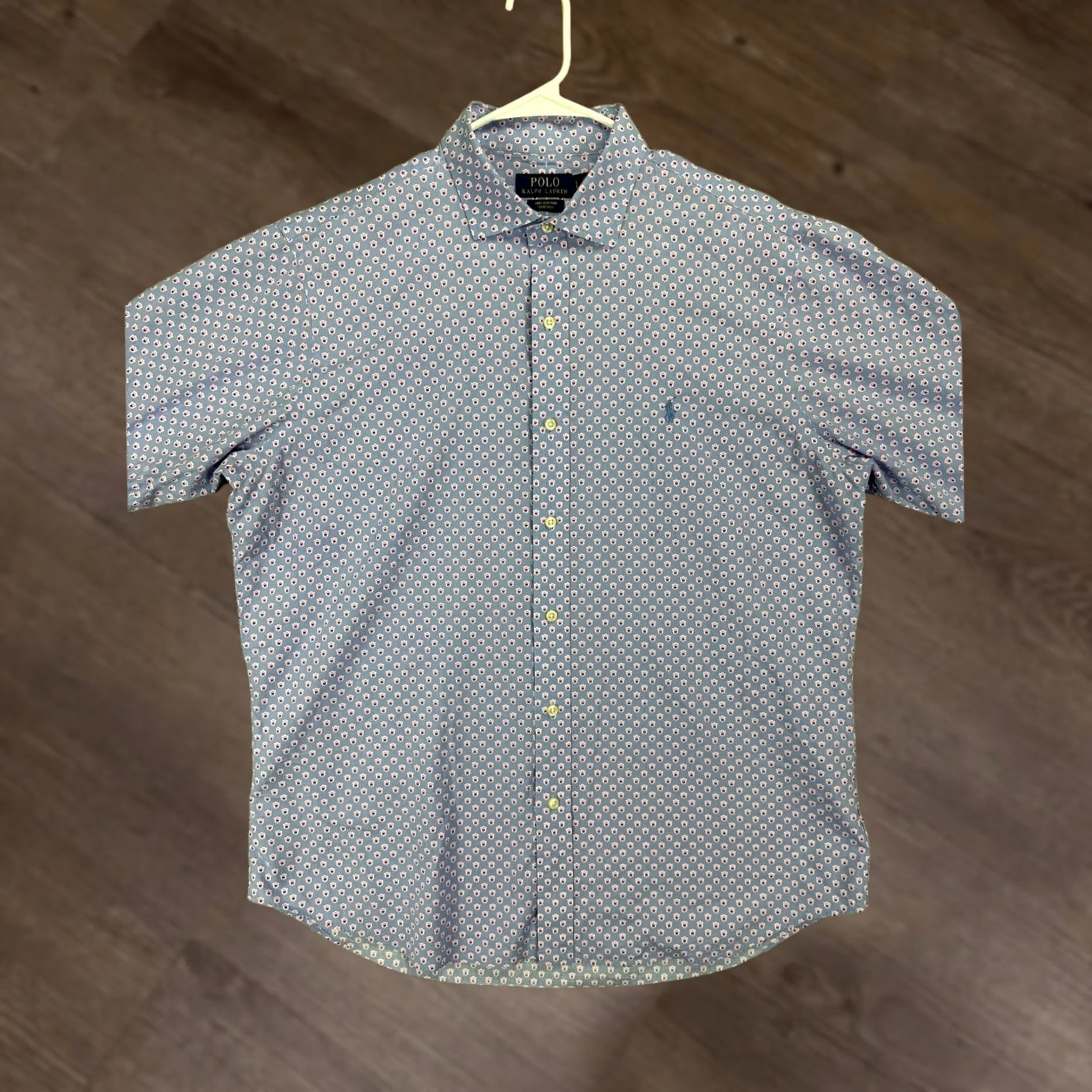 Polo Ralph Lauren Polo Ralph Lauren Button Up Shirt Mens Large Purple Geometric Stretch Pony Size US L / EU 52-54 / 3 - 1 Thumbnail