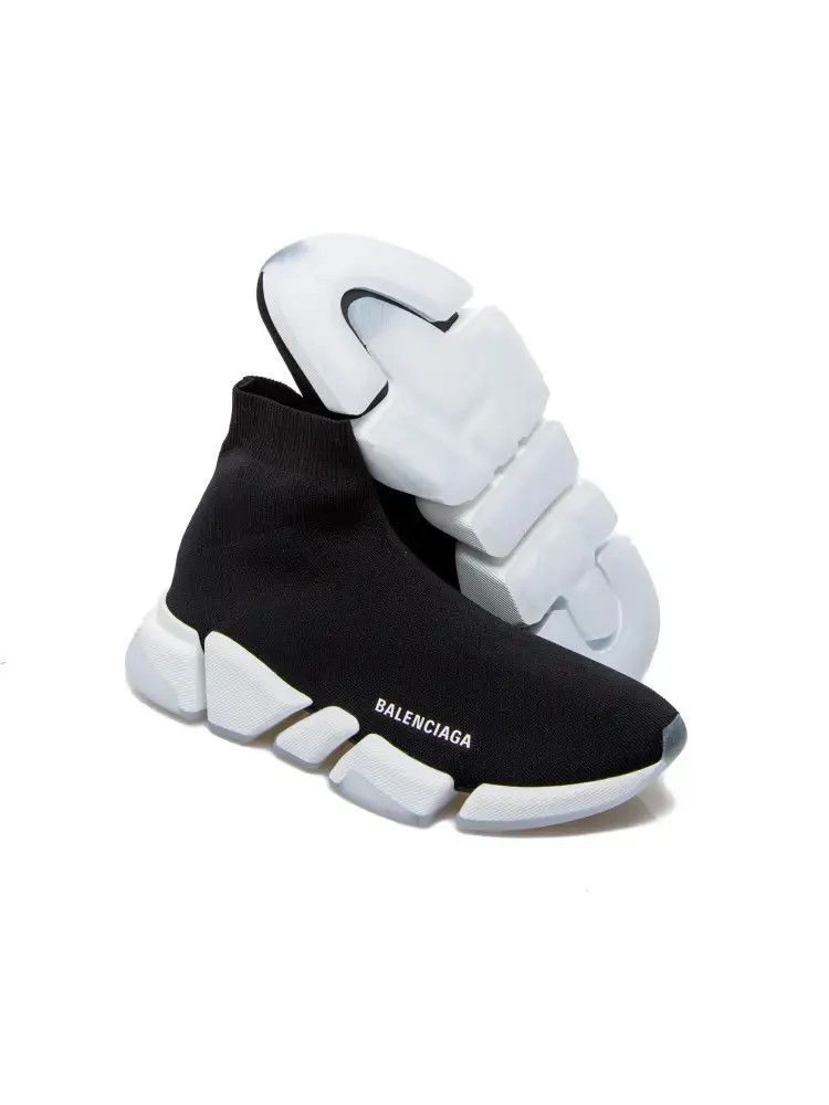 Balenciaga o1w1db11225 Speed 2.0 Clear Sole Recycled Knit Sneakers Size US 14 / EU 47 - 3 Thumbnail
