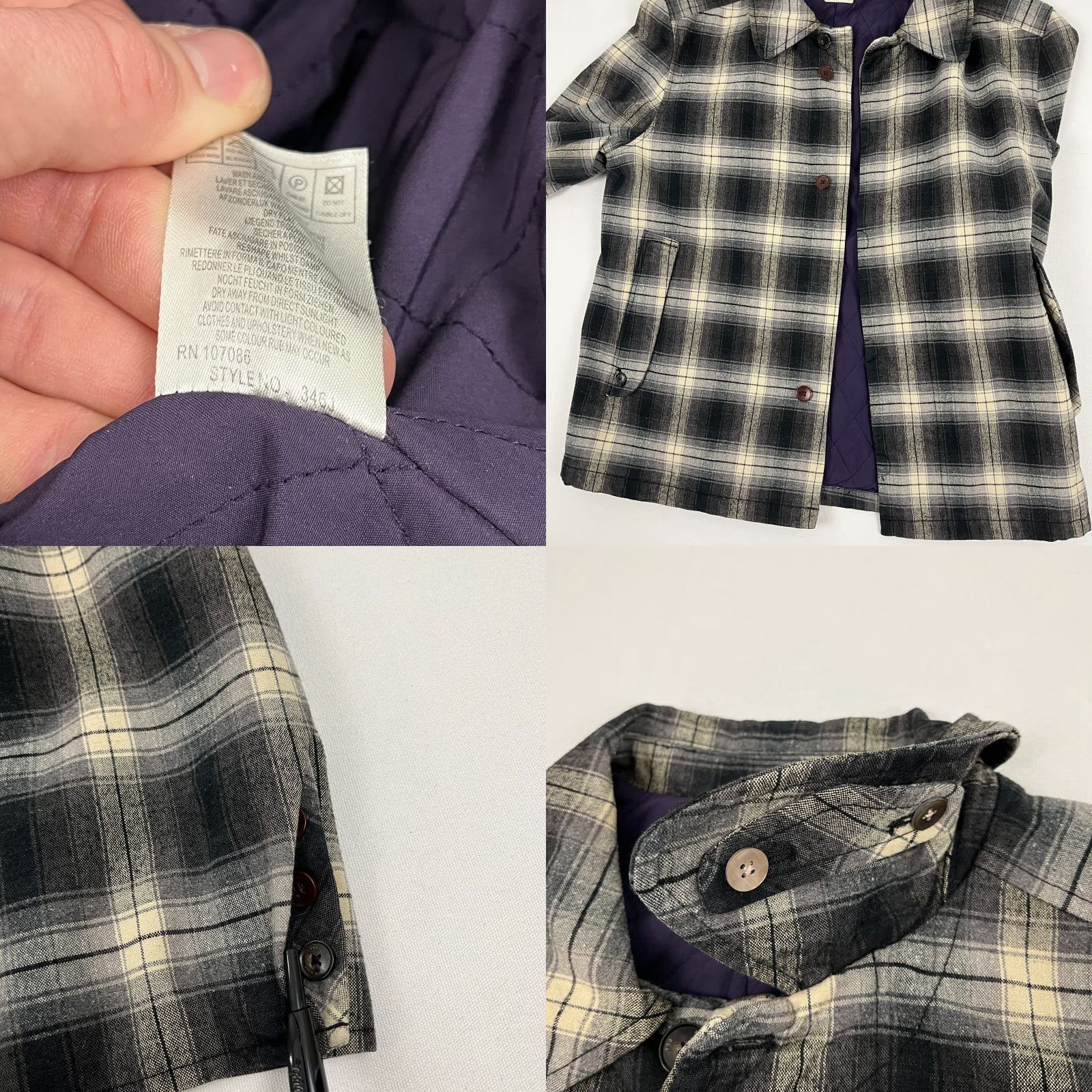 Paul Smith Paul Smith PS Falconer Jacket Mens XL Plaid Wool Lined Black Brown Quilted Overcoat Size US XL / EU 56 / 4 - 8 Thumbnail
