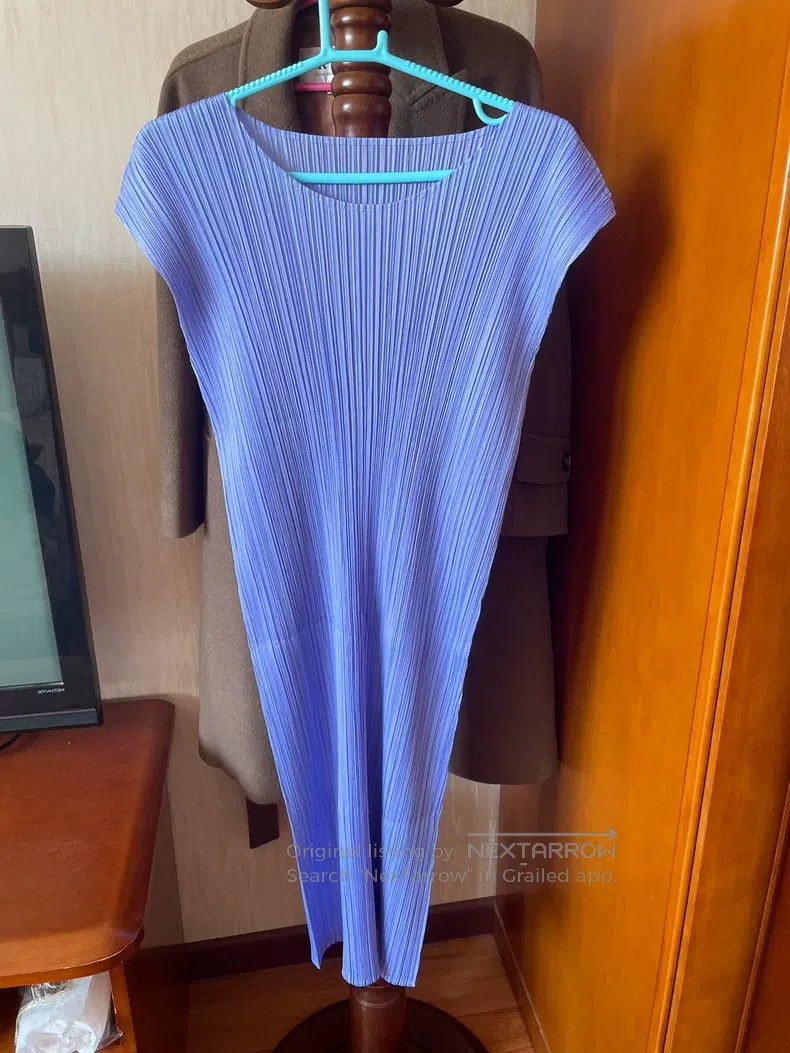 Issey Miyake Issey Miyake Blue Dress Size L / US 10 / IT 46 - 3 Thumbnail