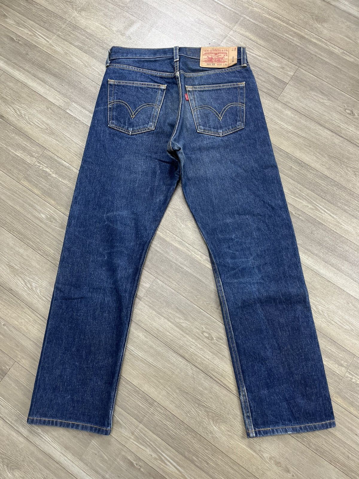 Levi's Vintage Clothing 🇲🇽1990s Vintage Levis 501XX 30x30 Straight Leg Blue Jeans Size US 30 / EU 46 - 19 Thumbnail