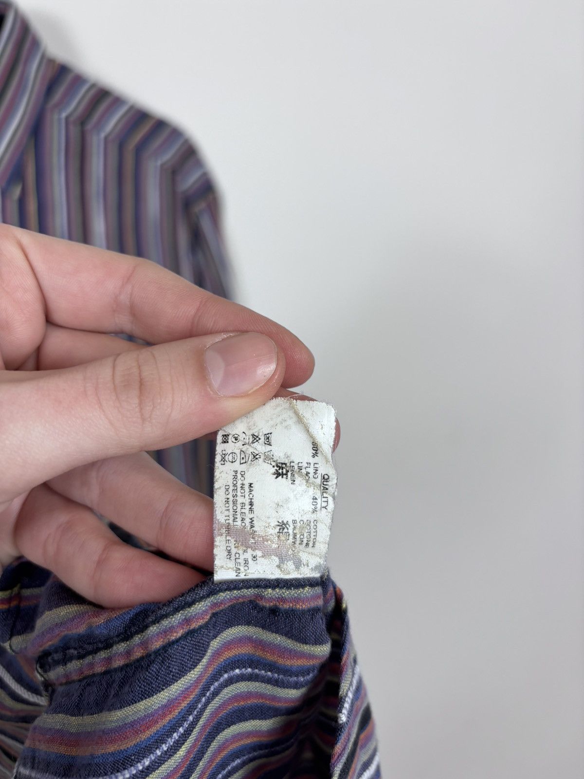 Missoni Vintage Missoni Sport Striped Linen Cotton Button Up Shirt Size US M / EU 48-50 / 2 - 16 Thumbnail