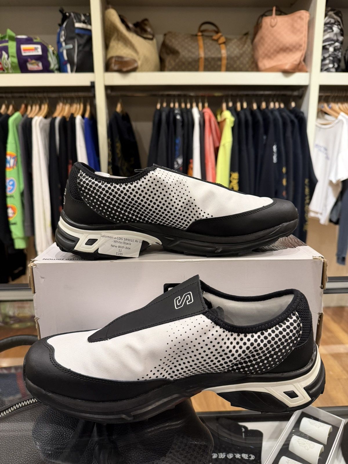 Salomon Salomon x CDG SR901E Re CO - White/Black Size US 11 / EU 44 - 2 Thumbnail