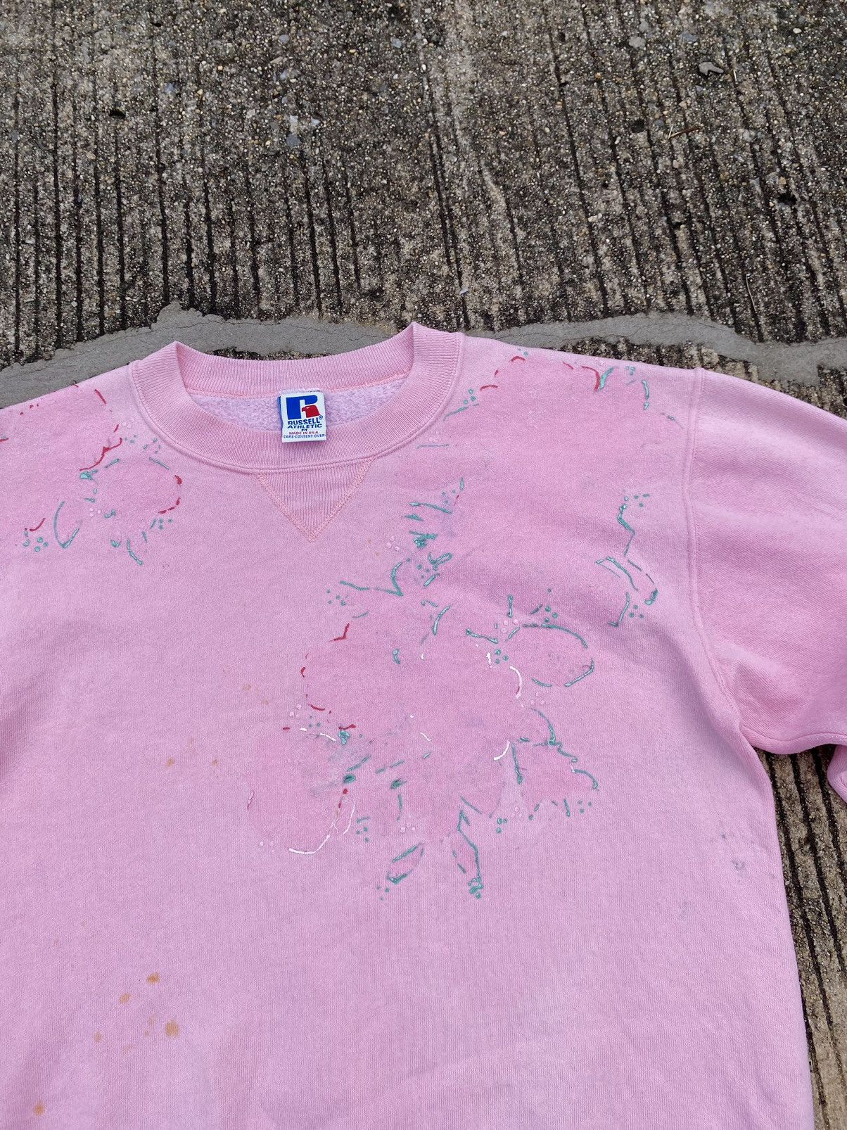 Russell Athletic × Vintage Faded Pink Russell Athletic Sweatshirt Custom Size US M / EU 48-50 / 2 - 7 Thumbnail