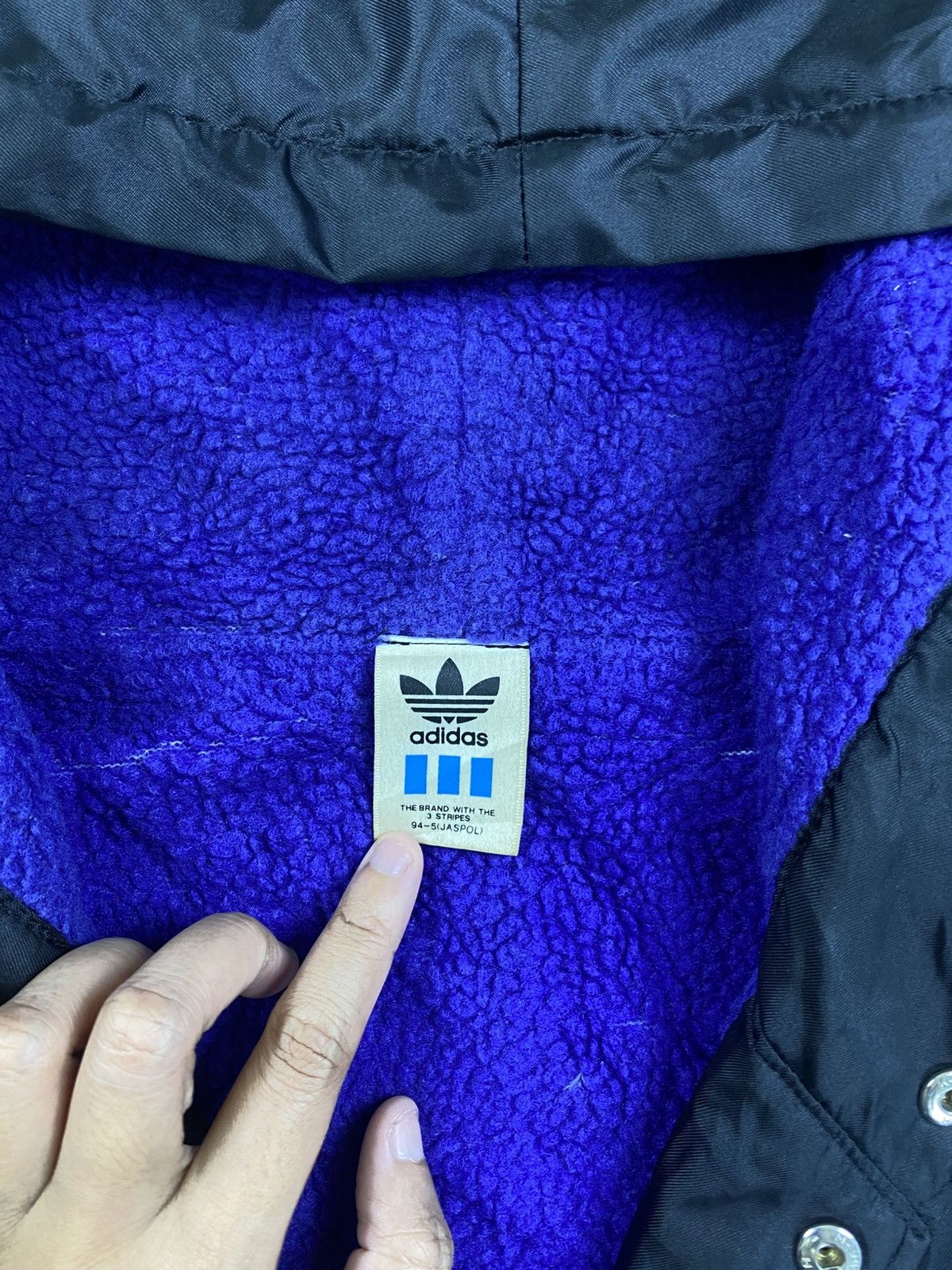 Adidas × Vintage Vintage 90s Adidas Big Logo Lined Sherpa Oversized Jacket Size US XL / EU 56 / 4 - 8 Thumbnail