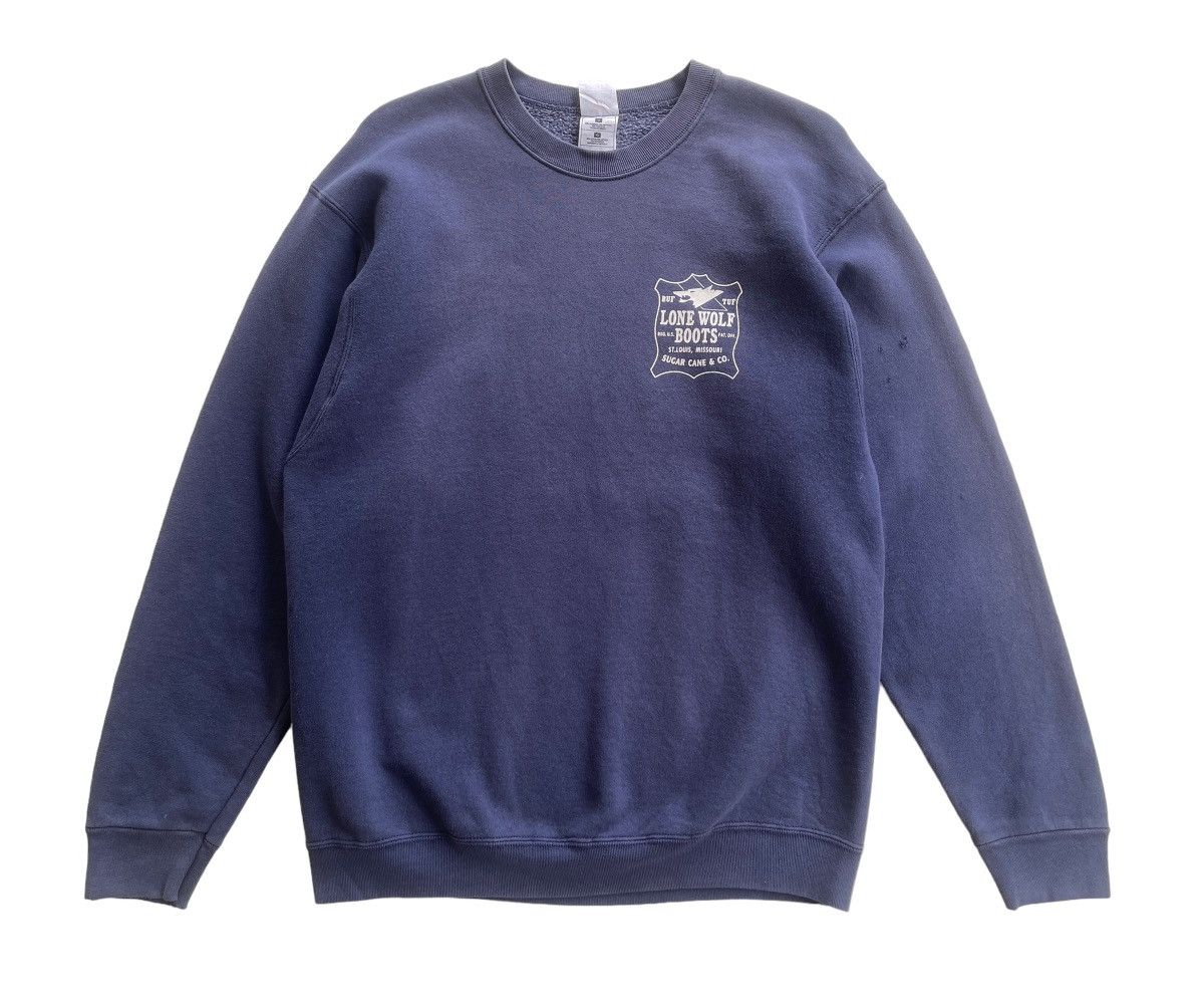 Vintage Vintage 90s Lone Wolf Sugar Cane Sunfaded Sweatshirt Size US L / EU 52-54 / 3 - 2 Thumbnail