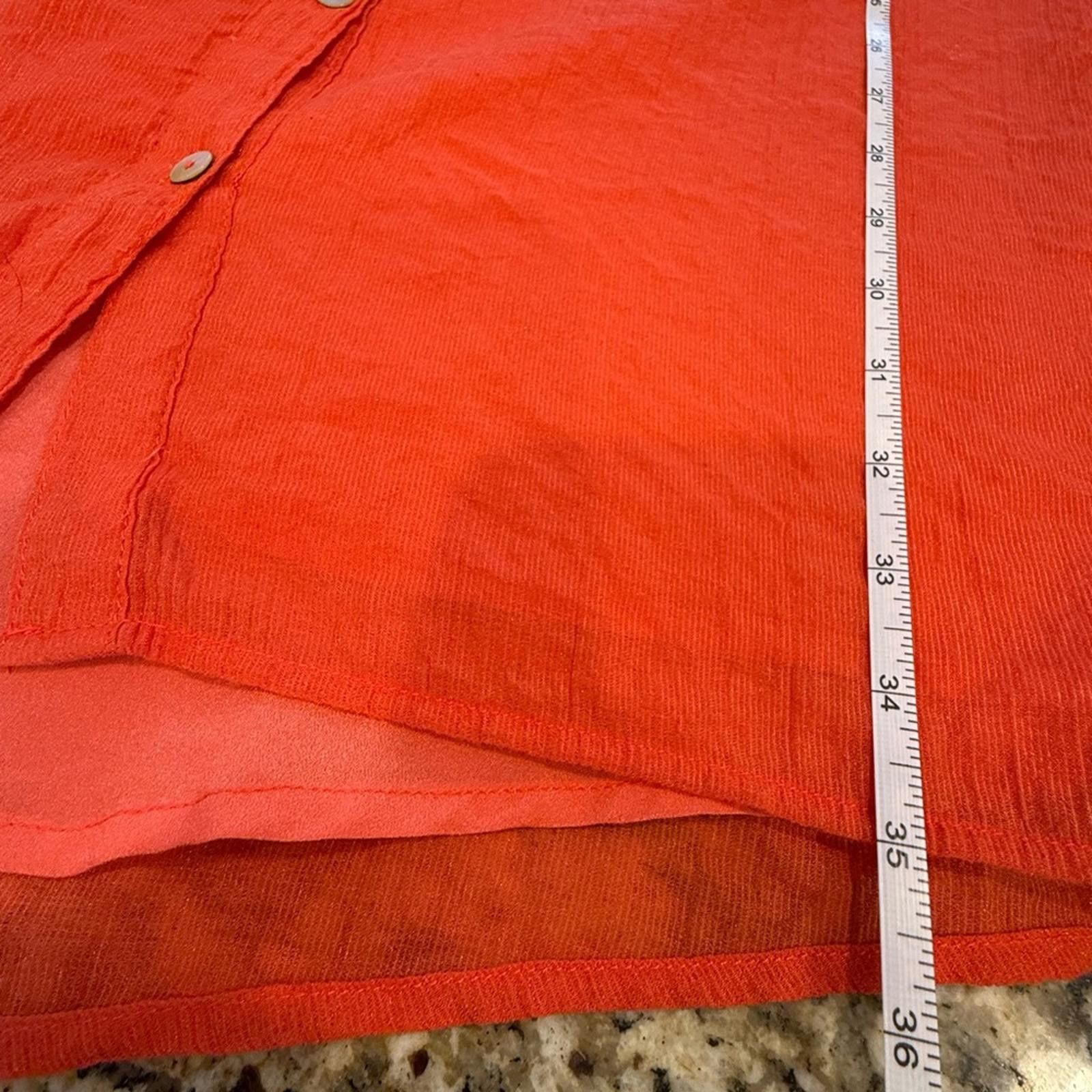 Quiksilver Quick Silver reddish orange beachy shirt dress lace SZ LG Size L / US 10 / IT 46 - 12 Thumbnail