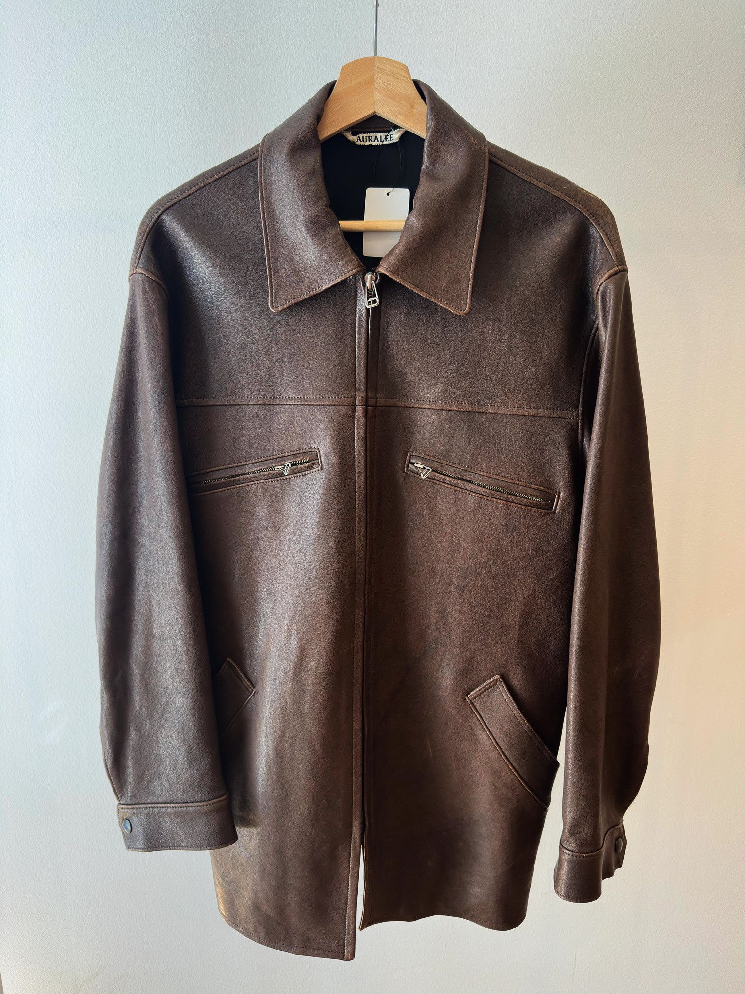 Auralee AURALEE Lamb Leather Long Zip Blouson Jacket SS25 Size 1 Size S / US 4 / IT 40 - 1 Thumbnail