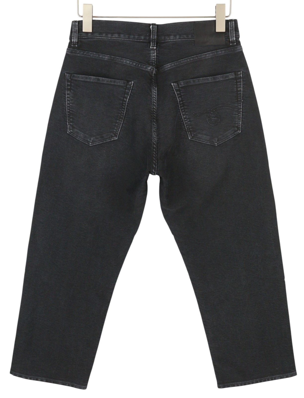 R13 X-BF 25 Black Garment Dyed Moleskin Cropped FW25 86530 Size 25" / US 0 / IT 36 - 2 Thumbnail