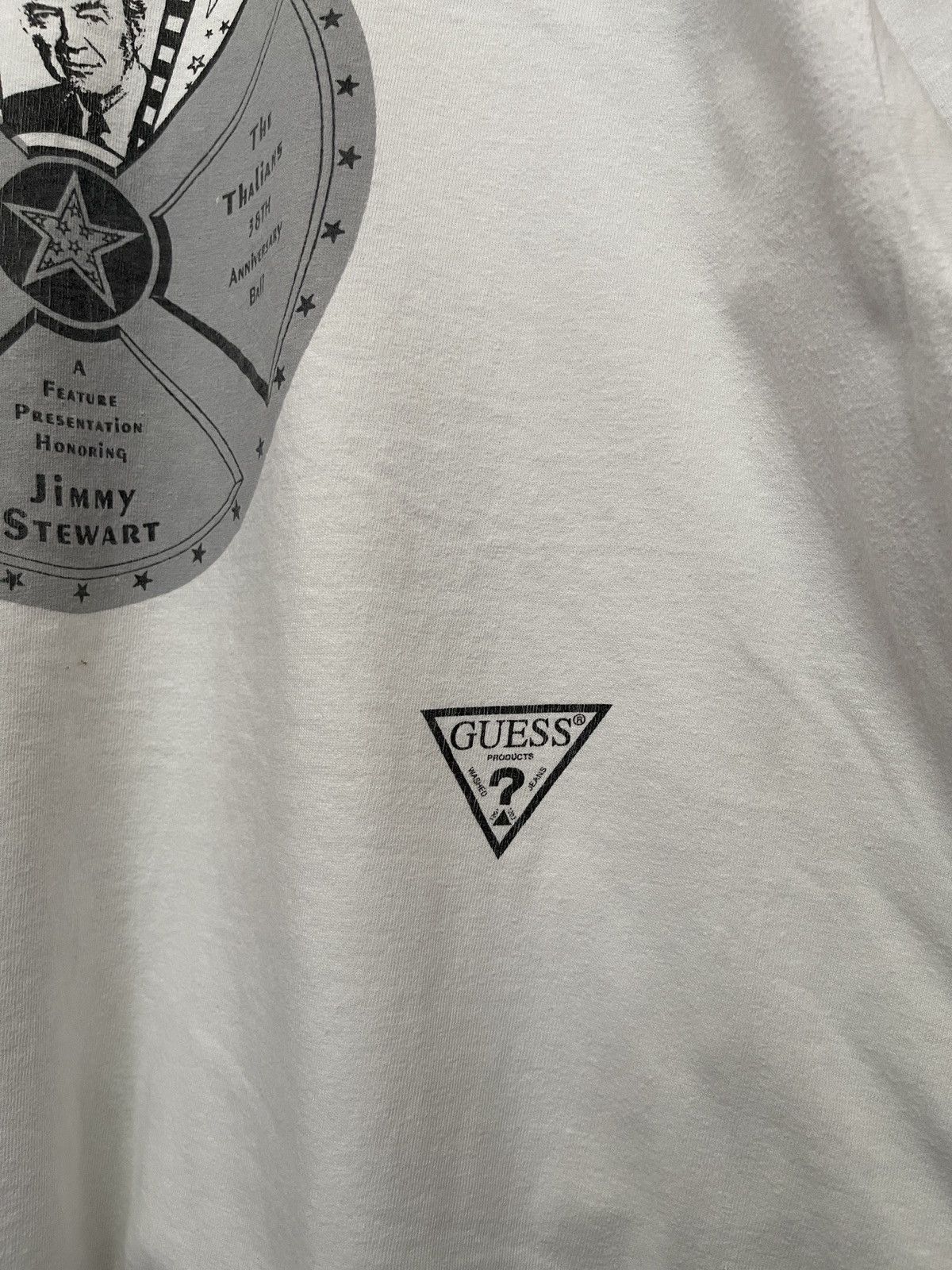 Vintage Vintage 90s Guess The Thalians Jimmy Stewart Honurable Tee Size US XL / EU 56 / 4 - 4 Thumbnail