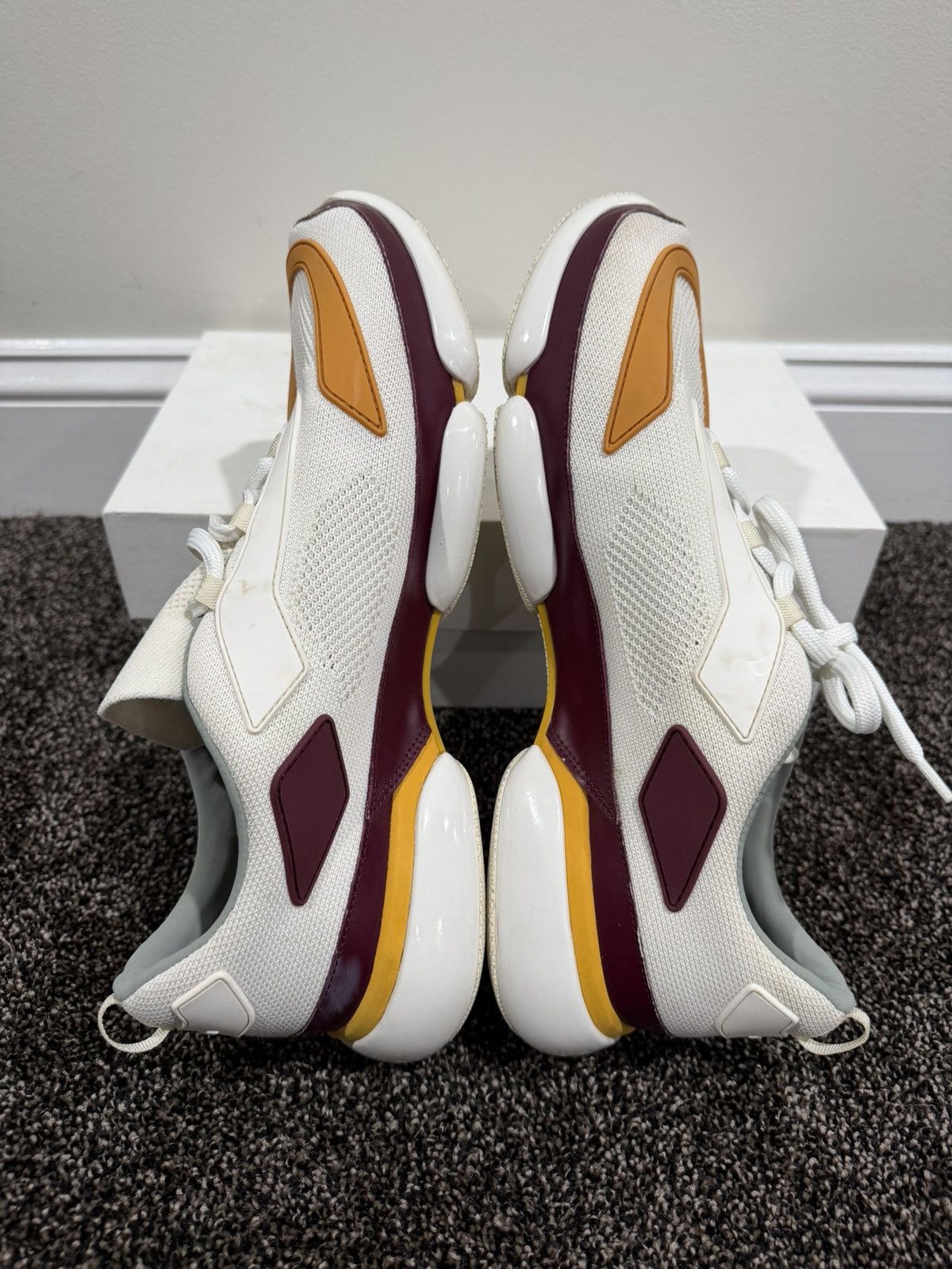 Prada Prada Cloudbust Knit White/Orange Trainer Sneakers Size US 10 / EU 43 - 8 Thumbnail