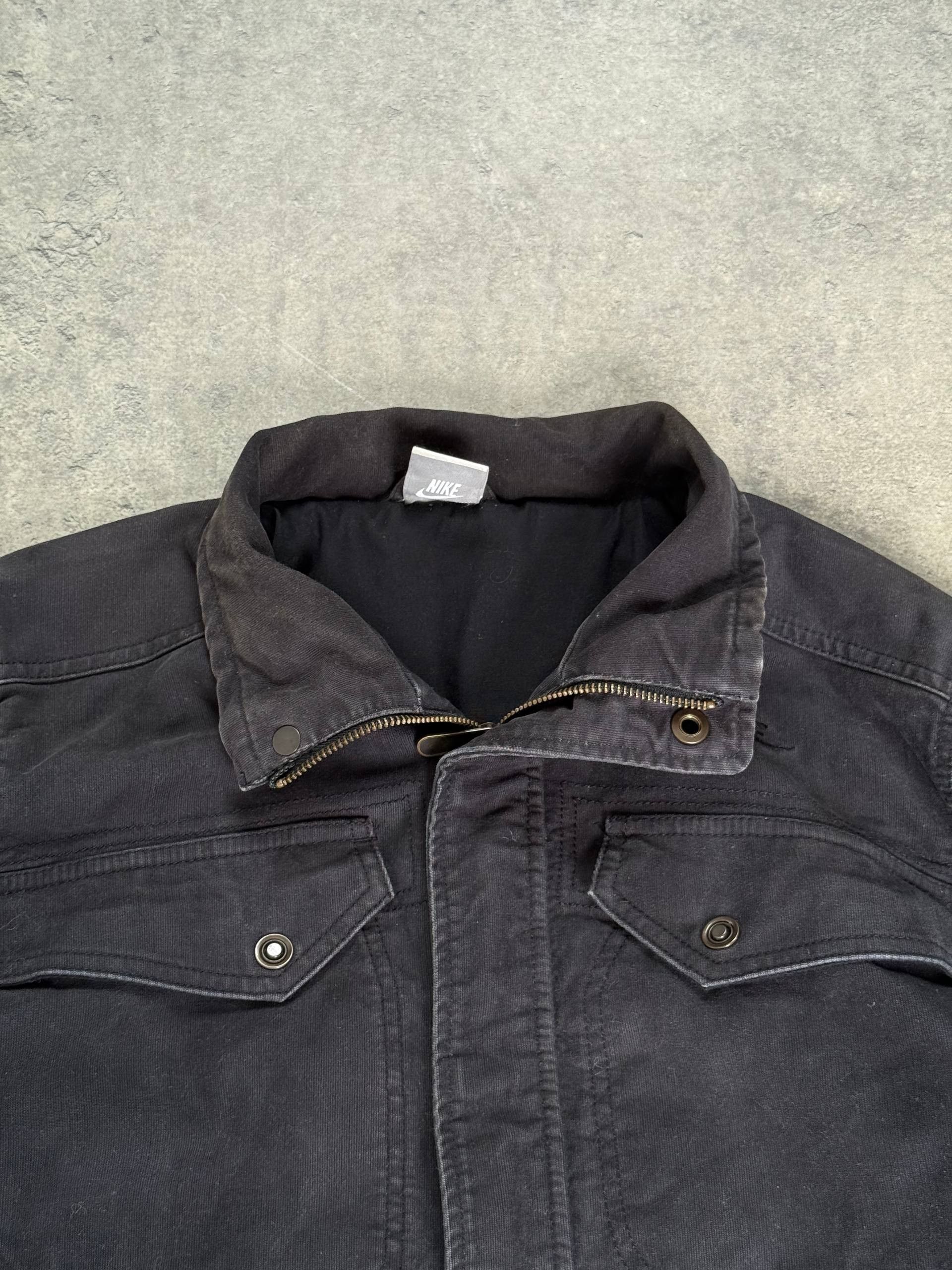 Nike Vintage 00s Nike denim distressed faded jacket work RARE Size US S / EU 44-46 / 1 - 4 Thumbnail