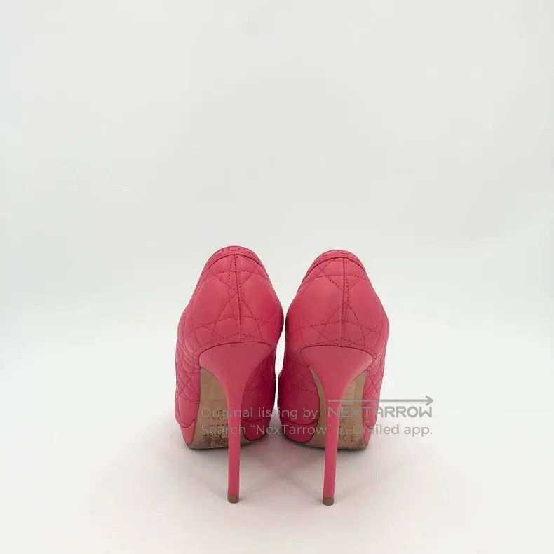 Dior Dior Pink bow fish mouth thin heel high heels Size US 7 / IT 37 - 4 Thumbnail