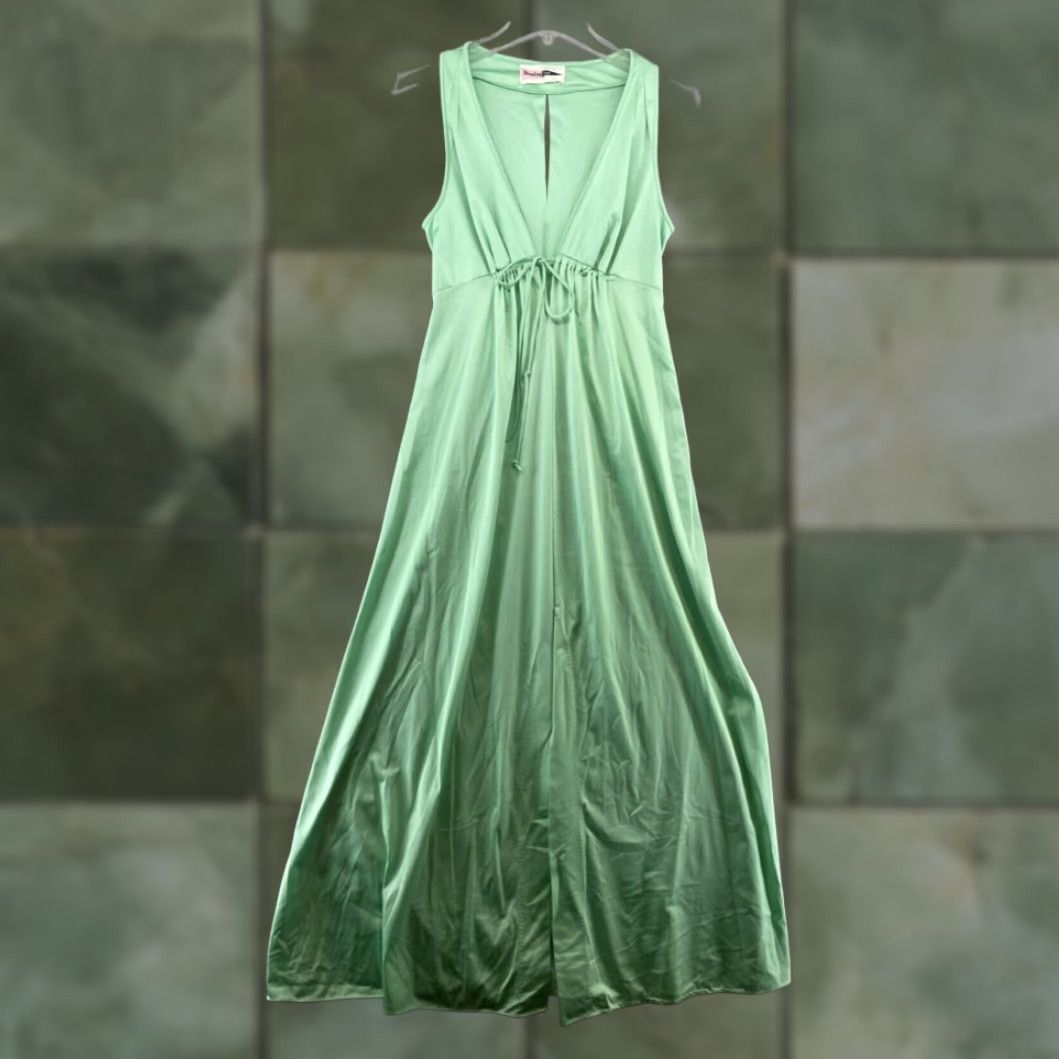 Vintage Shadowline Womens Green Dress 32 Vintage Size XXS / US 00 / IT 34 - 1 Thumbnail