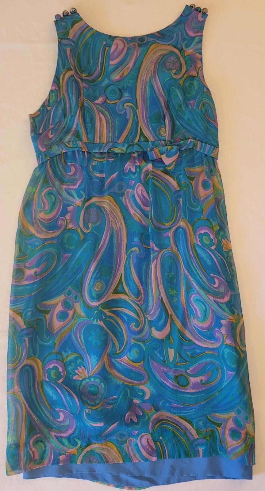 The Unbranded Brand 1960's Vintage womens size small paper a-line dress Size M / US 6-8 / IT 42-44 - 1 Thumbnail