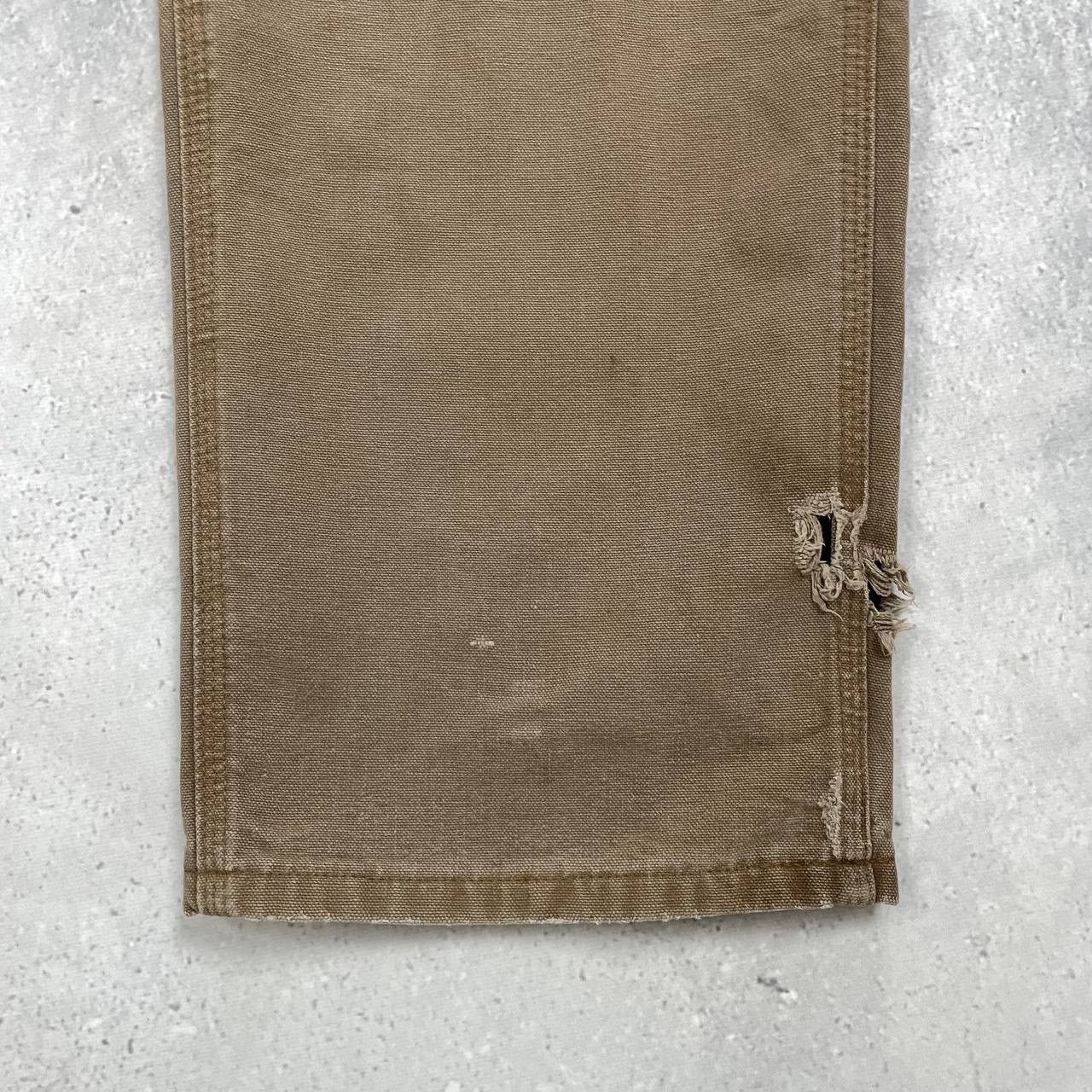 Carhartt Carhartt Carpenter Work Trashed Pants Brown W32 L28.5 Size US 32 / EU 48 - 6 Thumbnail