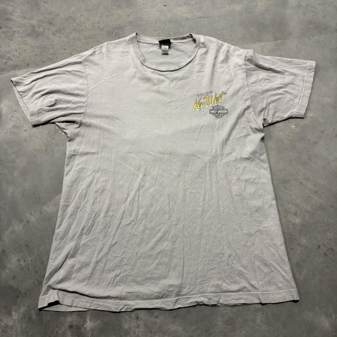 Harley Davidson × Vintage Crazy Vintage Y2K/2000s Grey Harley Davidson Key West Sea Turtle Graphic Tee! Size US L / EU 52-54 / 3 - 2 Thumbnail