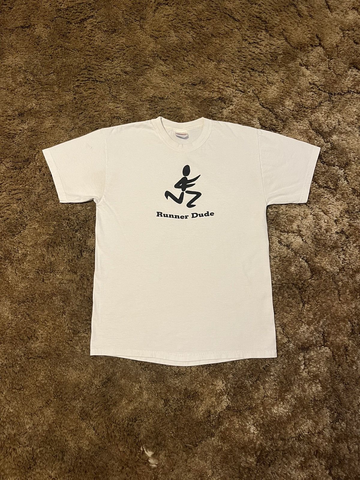 Vintage Vintage "Runner Dude" T-Shirt Tee White Medium Size US M / EU 48-50 / 2 - 1 Thumbnail