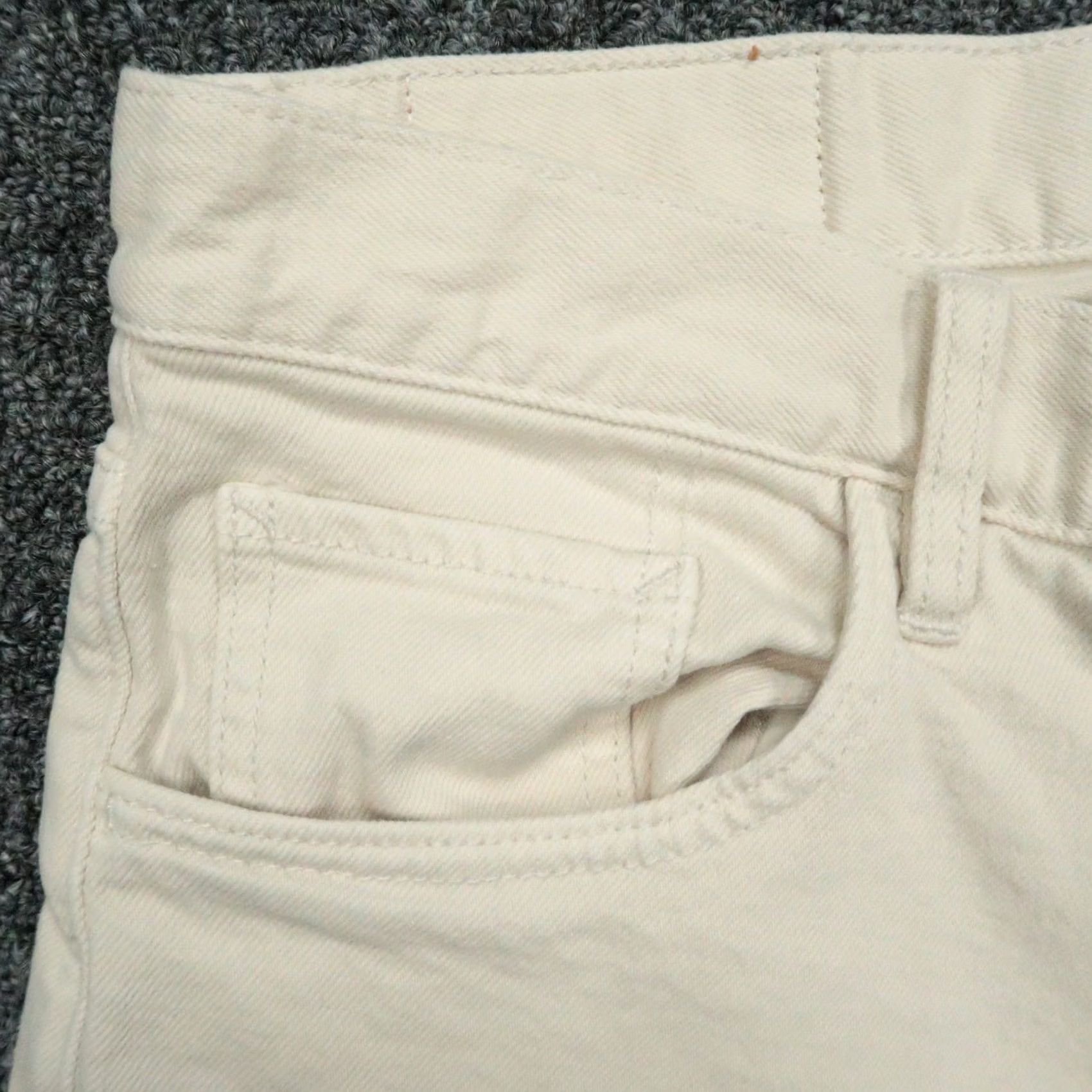 Faherty Faherty Jeans Mens 31x32 Stone Ivory 5-Pocket Straight Denim Cotton Stretch Regular Closure: Button, Zip Vintage: No Adult Mens Jeans Size US 31 - 3 Thumbnail