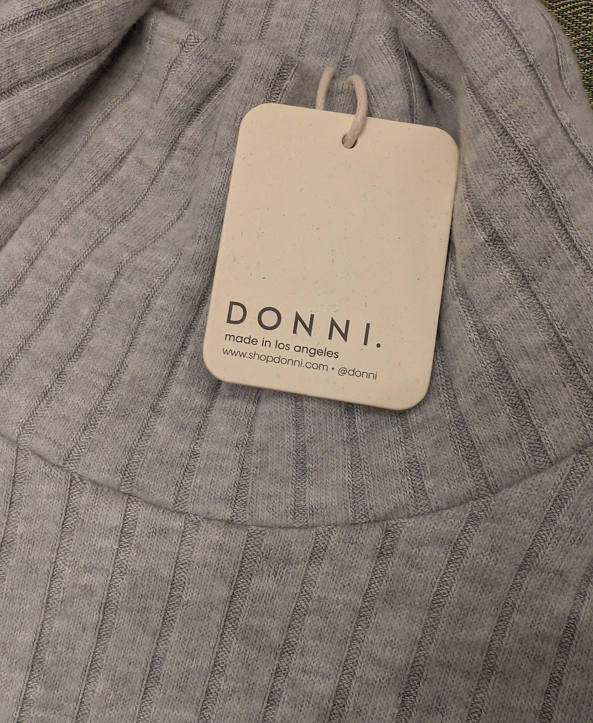 DONNI. NWT Donnie The Sweater Rib Turtleneck Dress Light Gray Size S / US 4 / IT 40 - 4 Thumbnail
