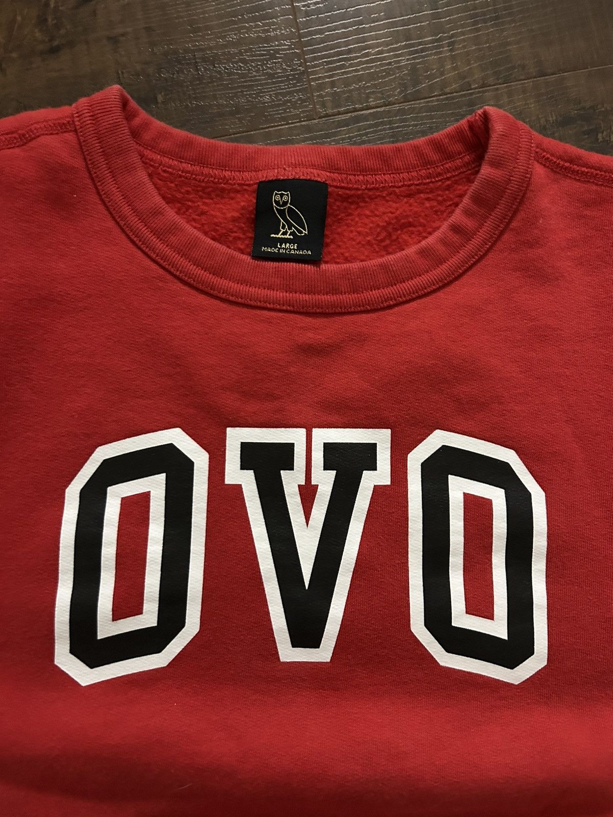 October's Very Own OVO Red Crewneck Size US L / EU 52-54 / 3 - 3 Thumbnail