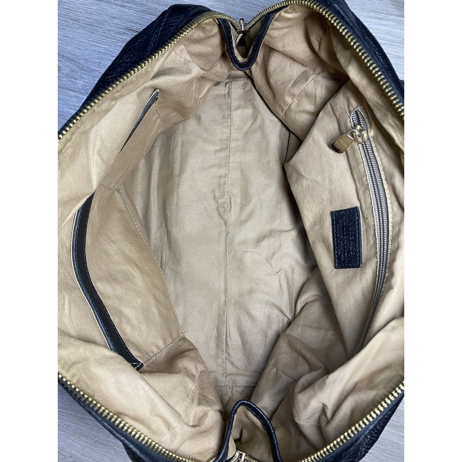 Versace × Versace Jeans Couture Versace Collection Leather Shoulder bag Black Made In Italy Size ONE SIZE - 14 Thumbnail
