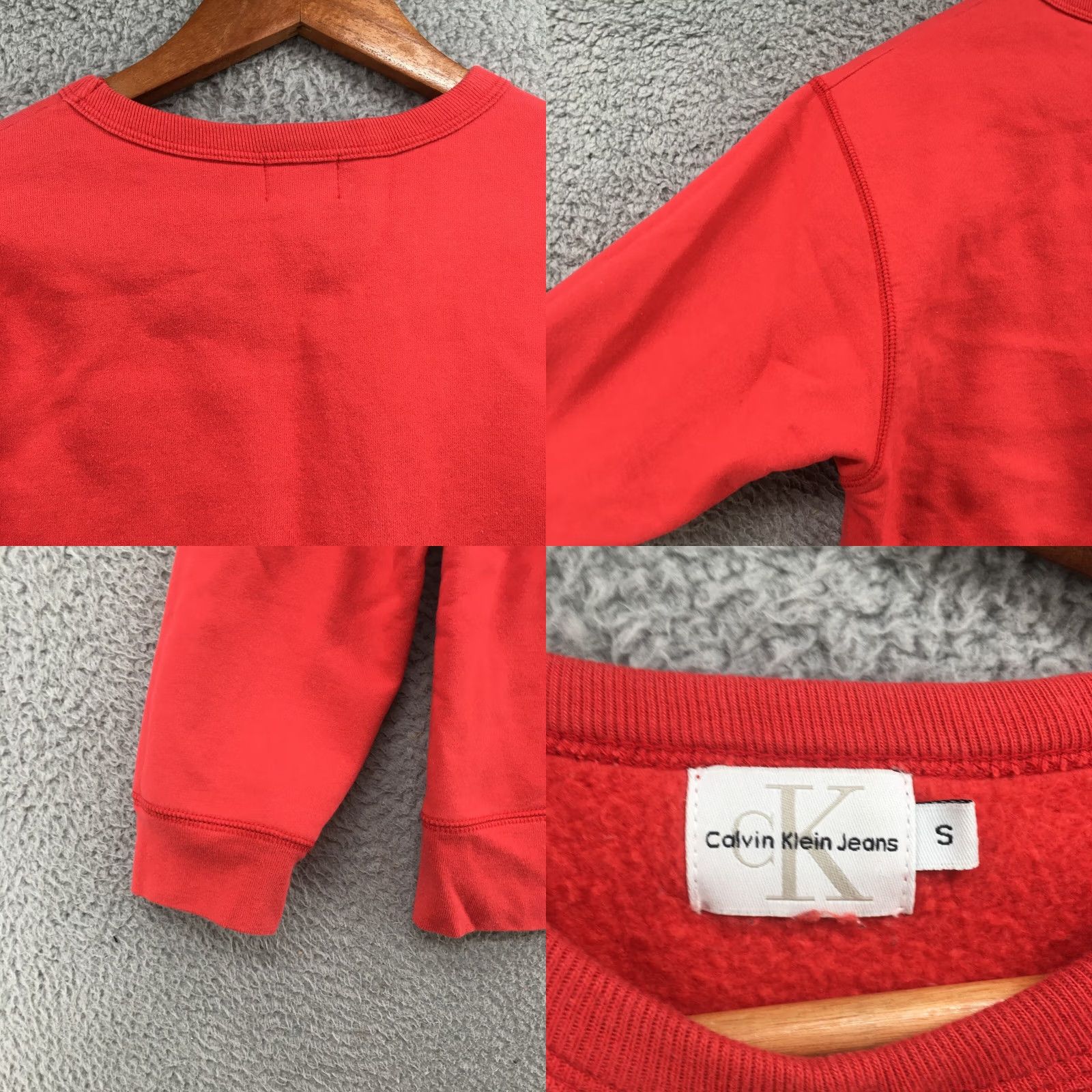 Calvin Klein Calvin Klein Sweatshirt Crew Neck Pullover Red Lined Fleece Mens S Long Sleeve Vintage No Size US S / EU 44-46 / 1 - 9 Thumbnail