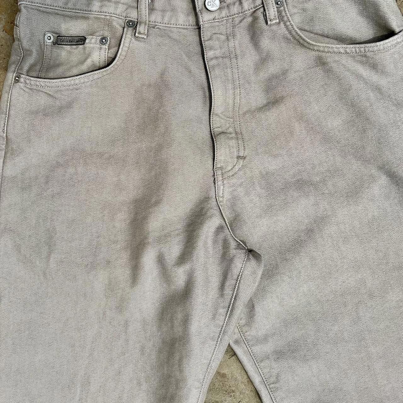 Calvin Klein Vintage 90s Calvin Klein Tan Jeans Made in USA Size US 33 - 5 Thumbnail