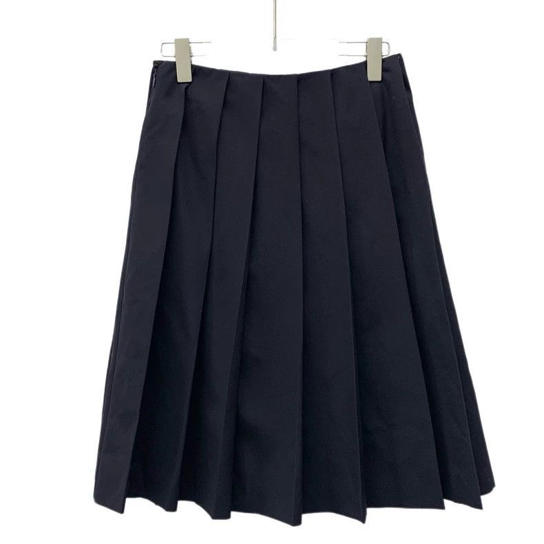 Prada Prada Deep Blue Pleated Wool Skirt-2506 Size 35" - 2 Thumbnail