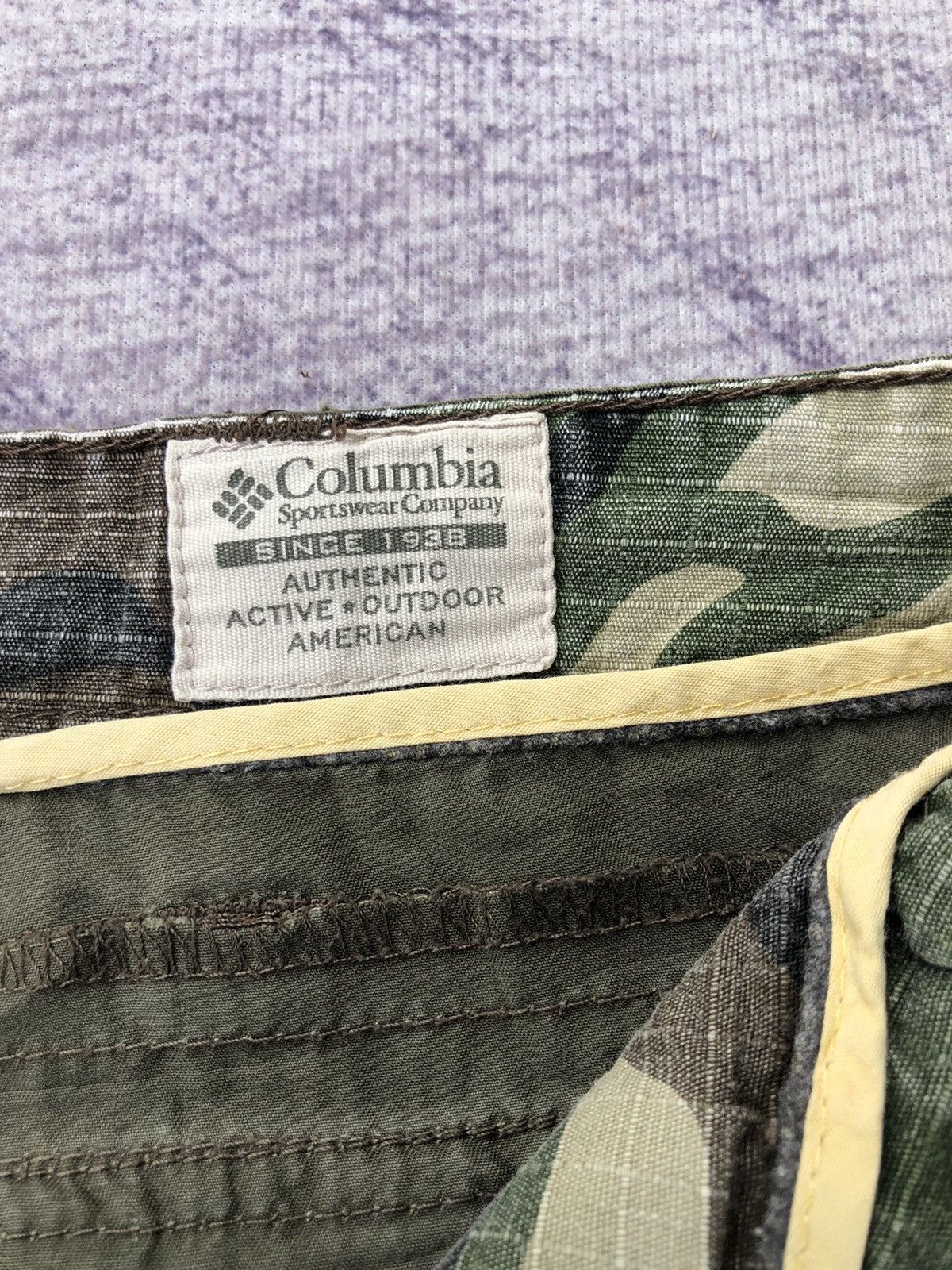 Columbia Columbia Green Cargo Multi-Pocket Tectical Pants Size US 33 - 13 Thumbnail