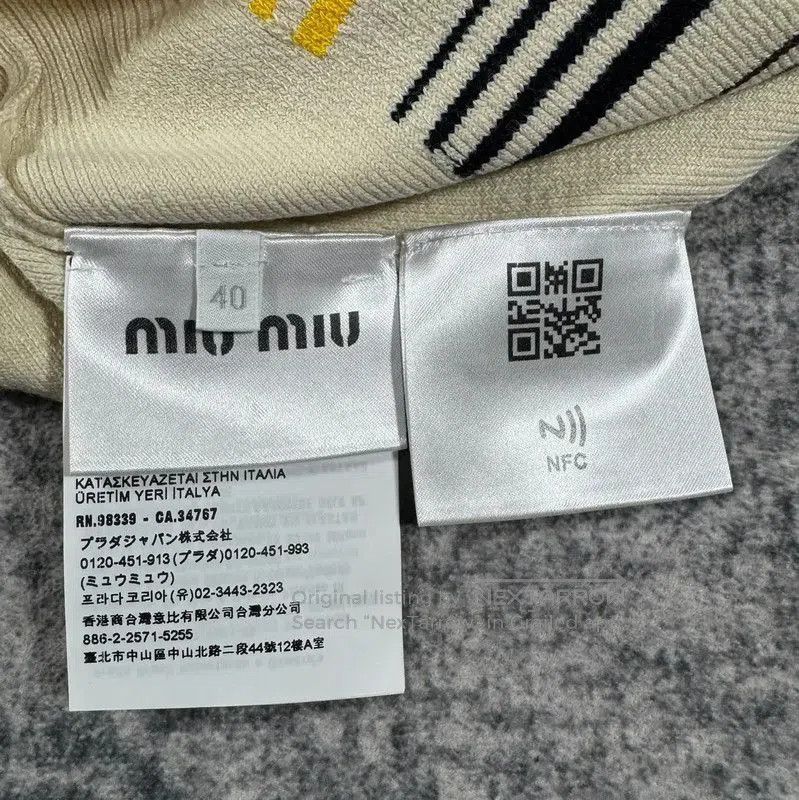 Miu Miu Miu Miu Striped Wool Polo T-Shirt . Size M / US 6-8 / IT 42-44 - 4 Thumbnail