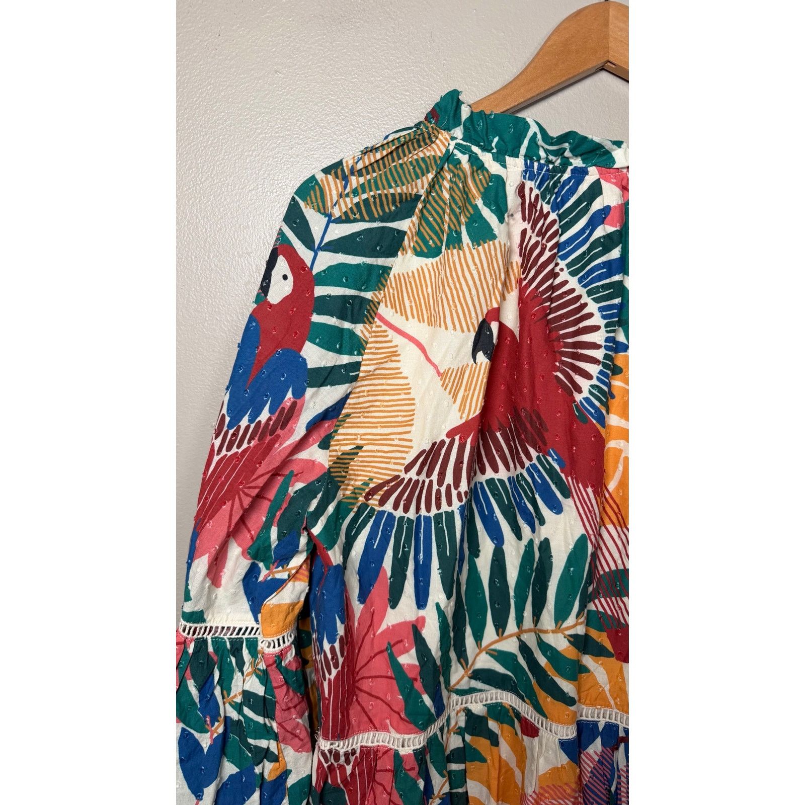 Farm Rio Farm Rio Off White Macaw Mini Dress size M Size M / US 6-8 / IT 42-44 - 8 Thumbnail