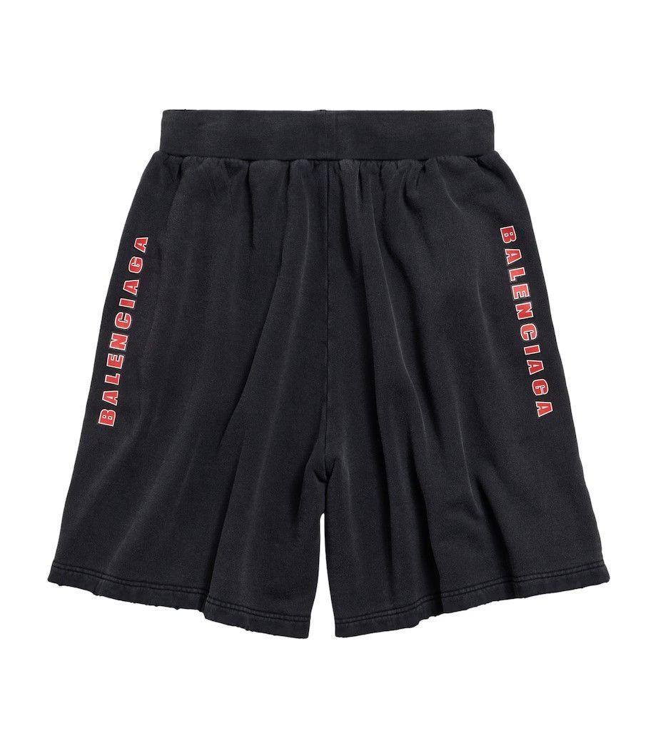Balenciaga o1in1g0526 Sponsor Logos Long Shorts in Black Size US 30 / EU 46 - 2 Thumbnail