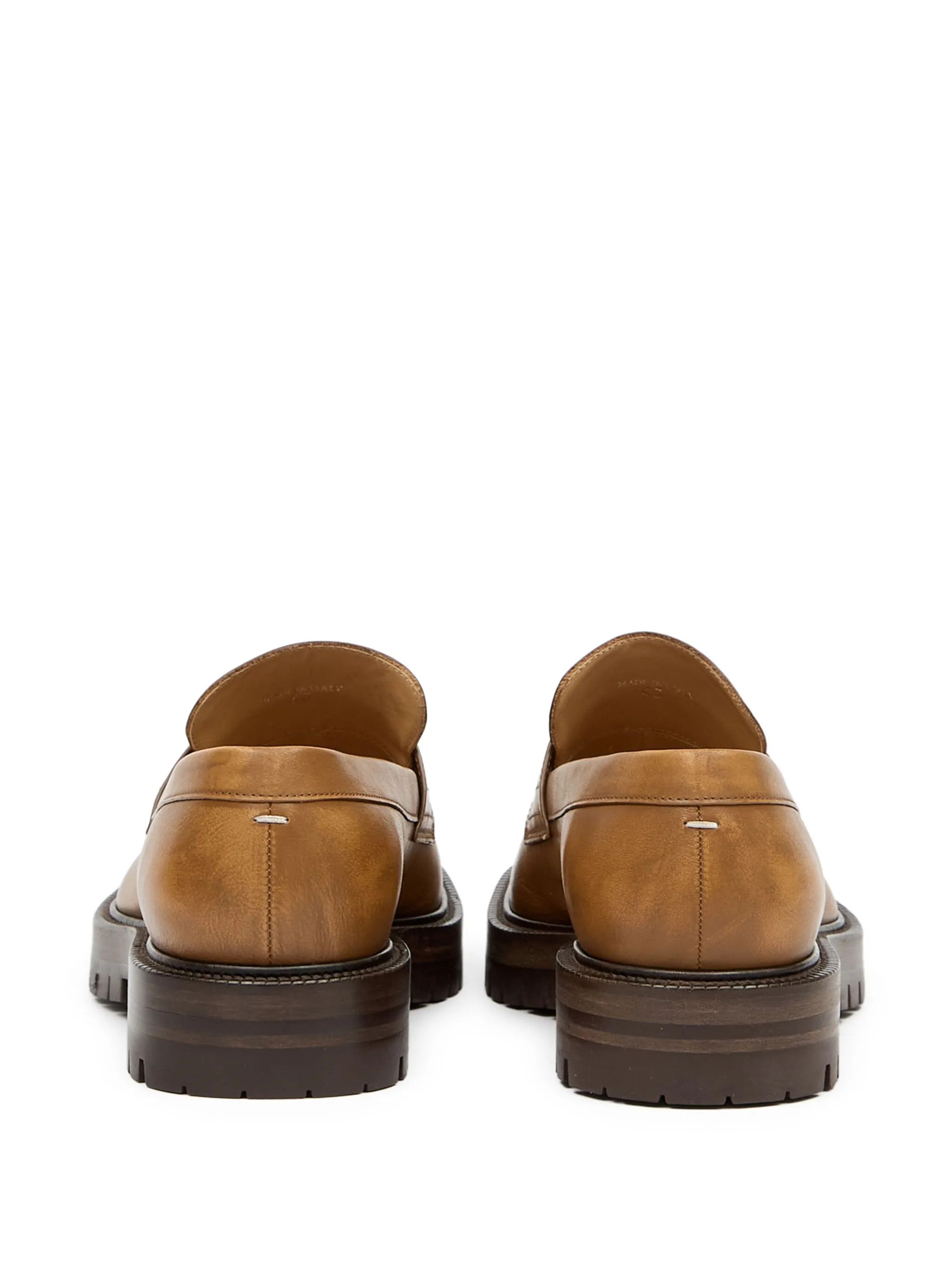 Maison Margiela o1w1db10526 Tabby Leather Loafers in Brown Size US 9 / EU 42 - 3 Thumbnail