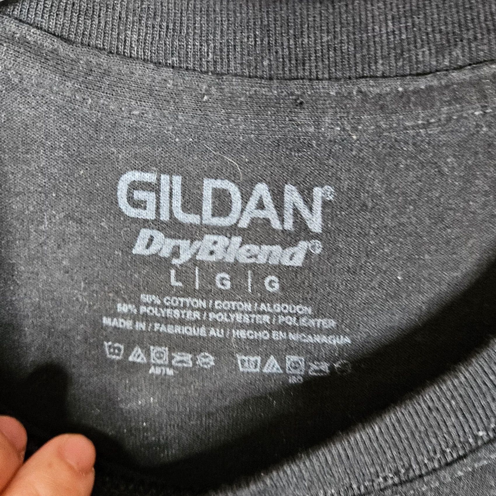 Gildan GILDAN Dry Blend T-Shirt Men’s 828 Racing Graphic Tee Size L Black Short Sleeve Crew Neck Regular Fit Size US L / EU 52-54 / 3 - 2 Thumbnail