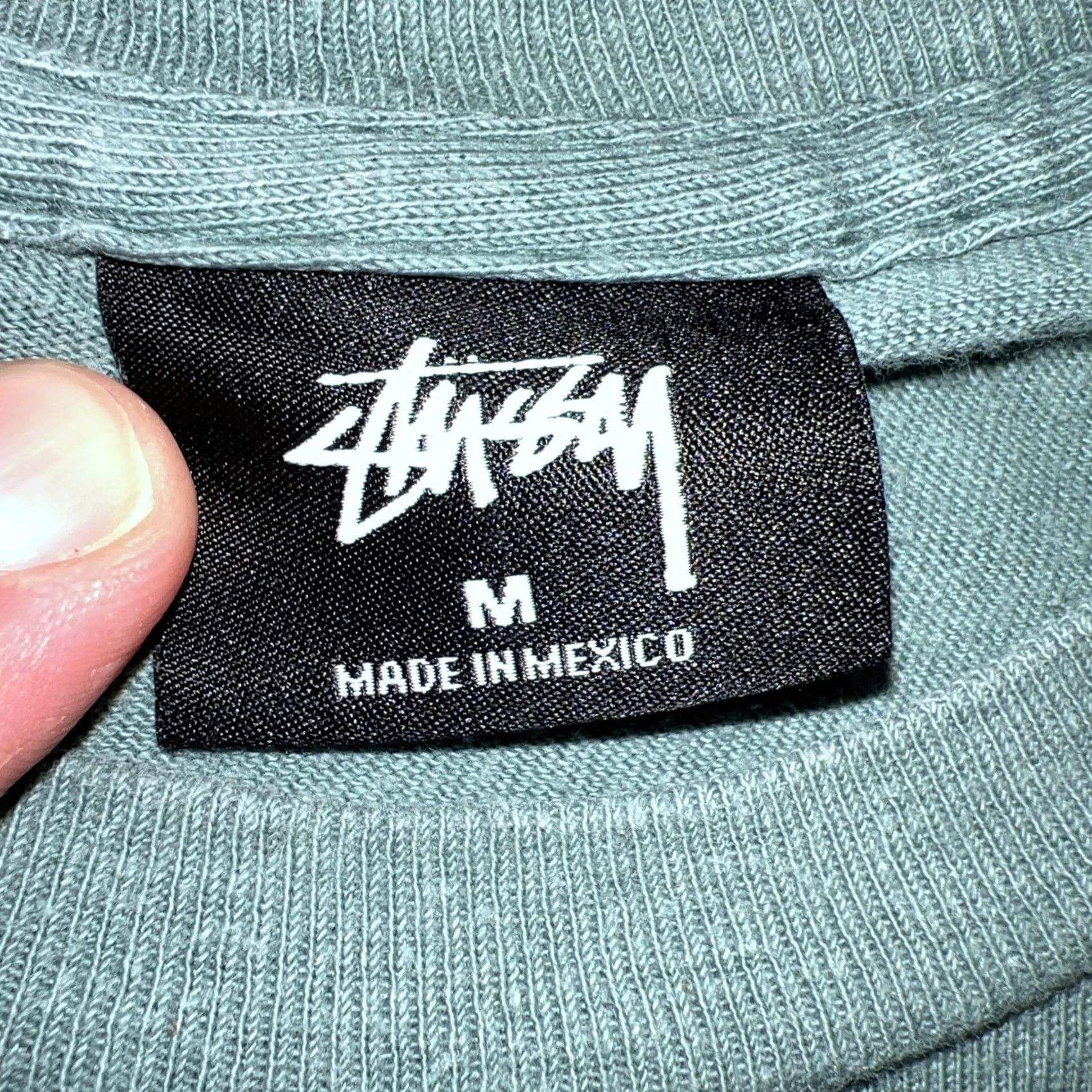 Vintage VINTAGE Stussy Shirt T-Shirt Long Sleeve M Green Skateboarder Ying Yang Graphic Print Men/Men's Regular Fit Size US M / EU 48-50 / 2 - 6 Thumbnail