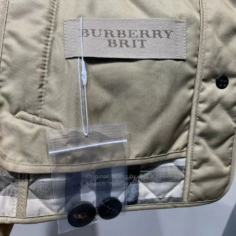 Burberry Burberry Khaki Cotton Women's Quilted Jacket. Size S / US 4 / IT 40 - 6 Thumbnail