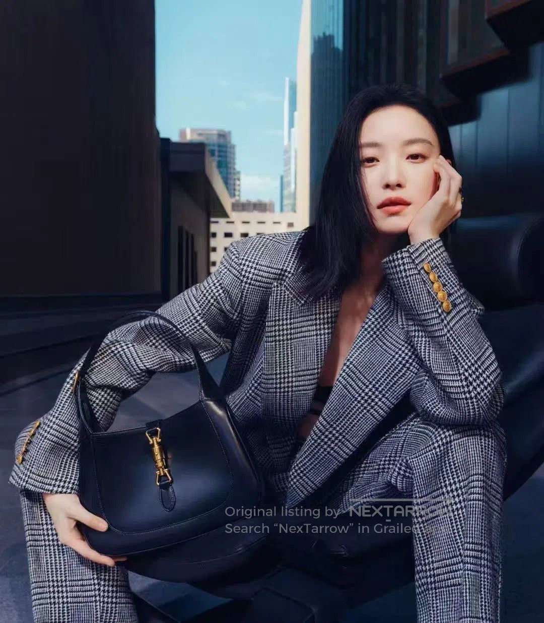 Gucci Gucci Black Gold Leather Jackie 1961. Size ONE SIZE - 6 Thumbnail
