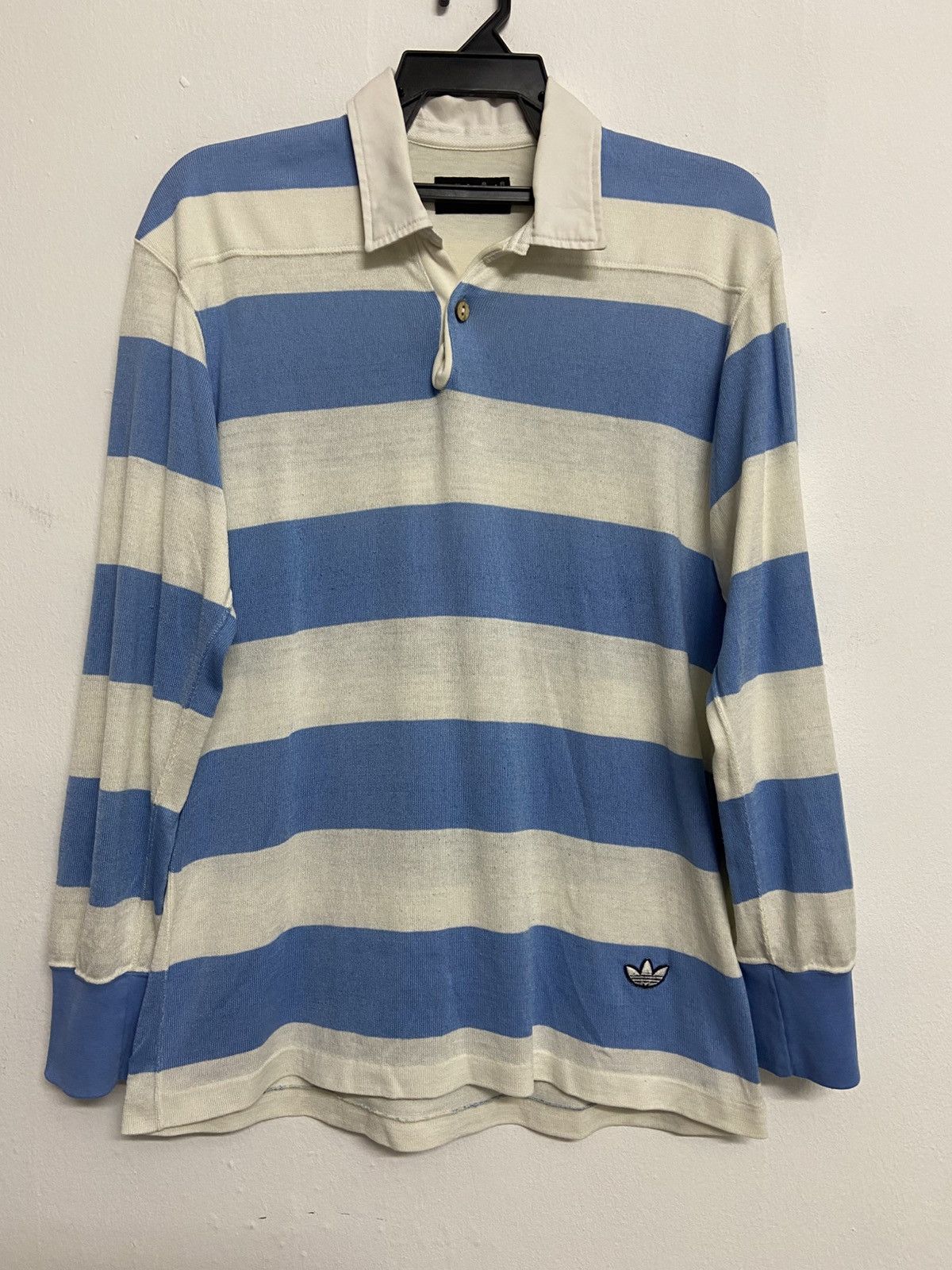 Adidas Vintage Adidas Rugby Jersey Striped Polo Shirt Size US M / EU 48-50 / 2 - 3 Thumbnail