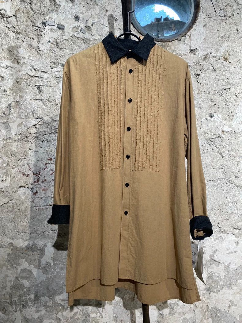 Y's Y's size 1 Mid-length beige patchwork shirt Size S / US 4 / IT 40 - 1 Thumbnail