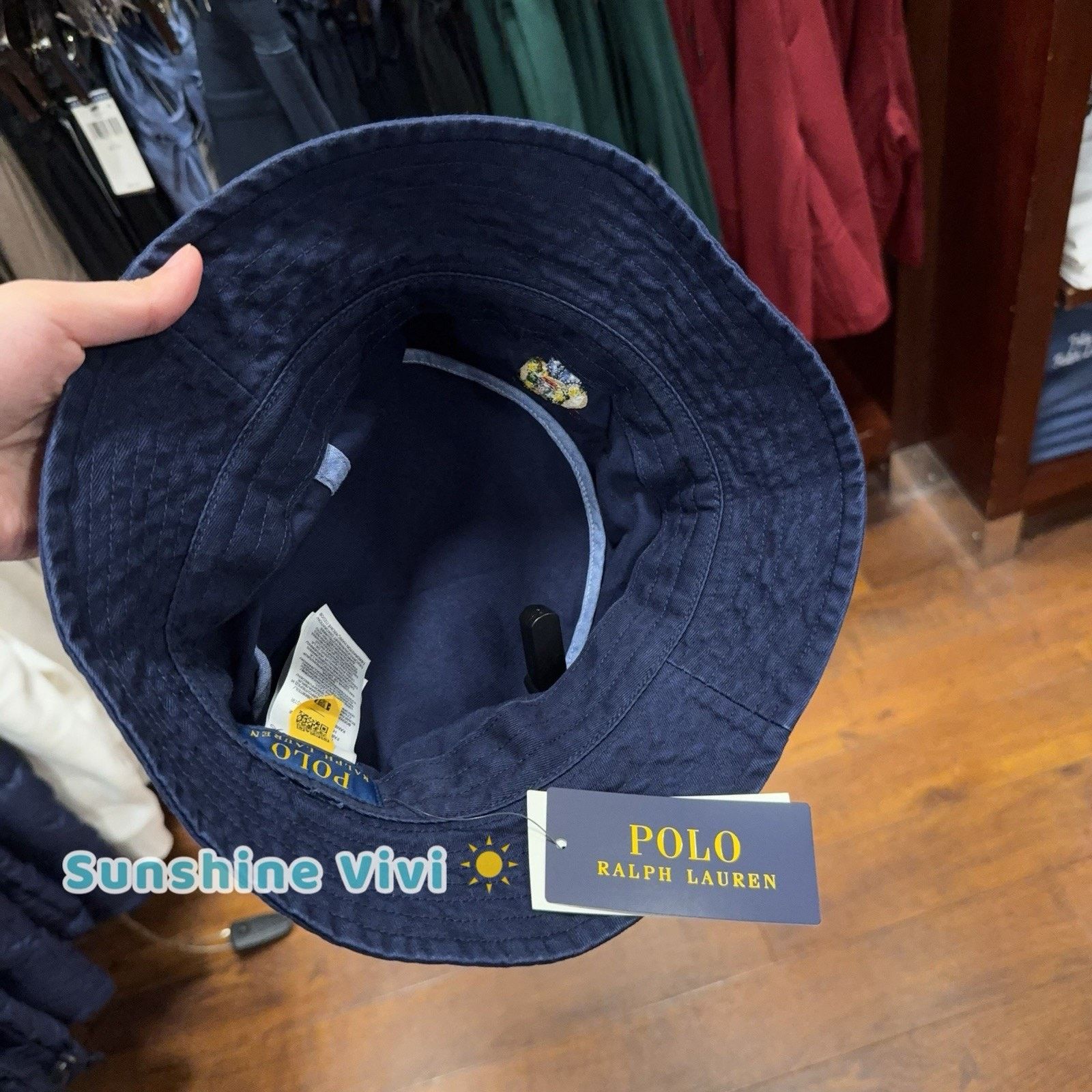 Polo Ralph Lauren NEW Polo Ralph Lauren Polo Bear Twill Bucket Hat Cap Blue Size ONE SIZE - 3 Thumbnail