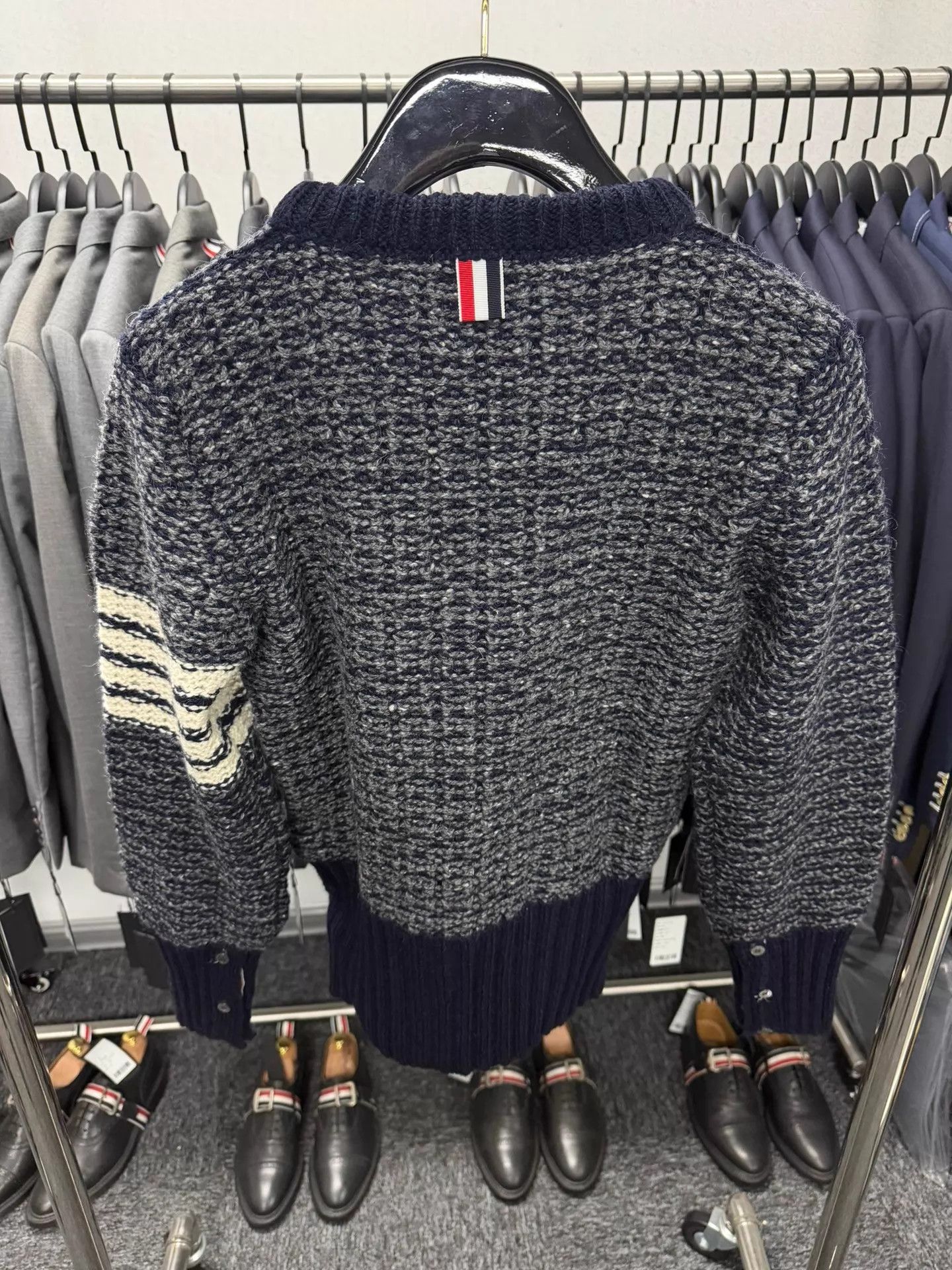 Thom Browne Thom Browne 4Bar Blue Size 1 Crewneck Sweater Rare Size US S / EU 44-46 / 1 - 2 Thumbnail