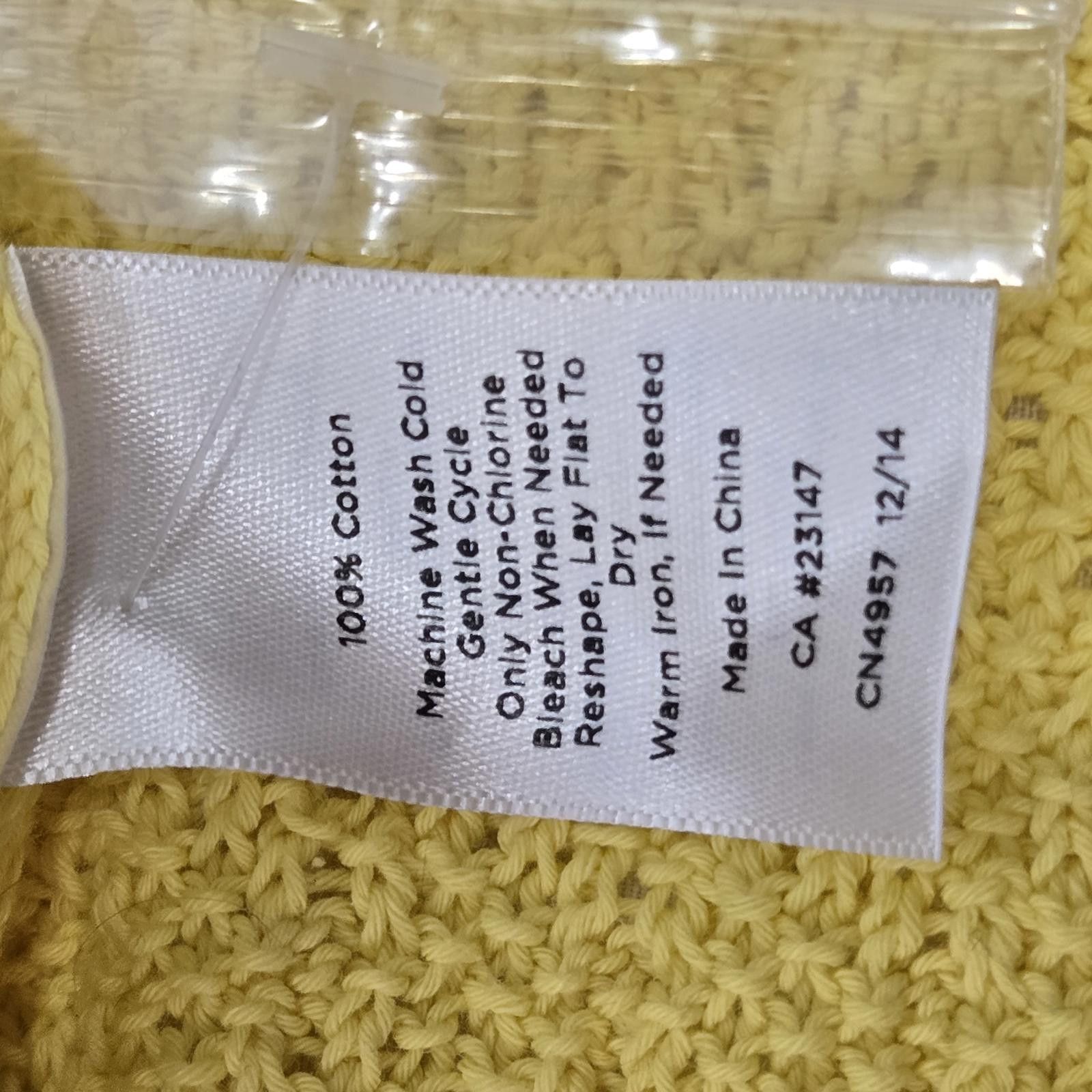 Designer Talbots Women's Yellow Knit Sweater Size Small Cotton Tunic Size S / US 4 / IT 40 - 6 Thumbnail