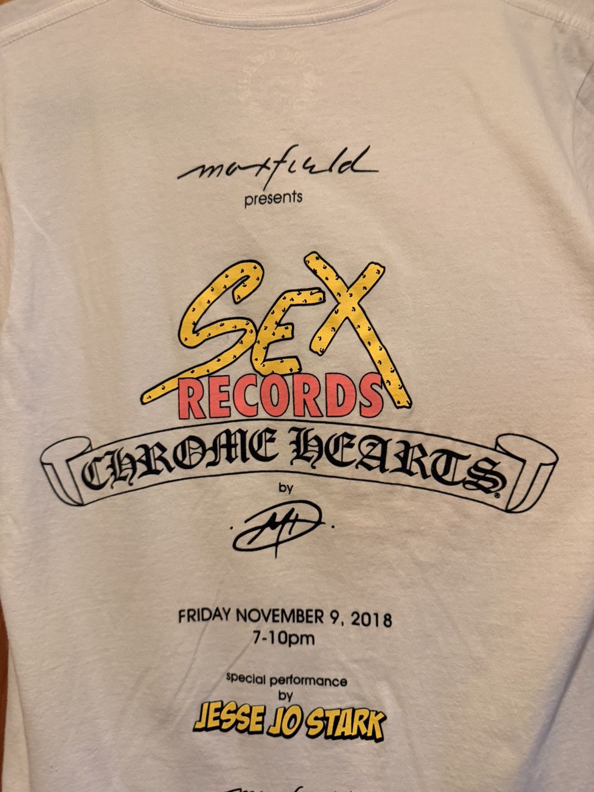 Chrome Hearts Chrome Hearts Matty Boy Maxfield Sex Records 2018 Tee Small Size US S / EU 44-46 / 1 - 3 Thumbnail