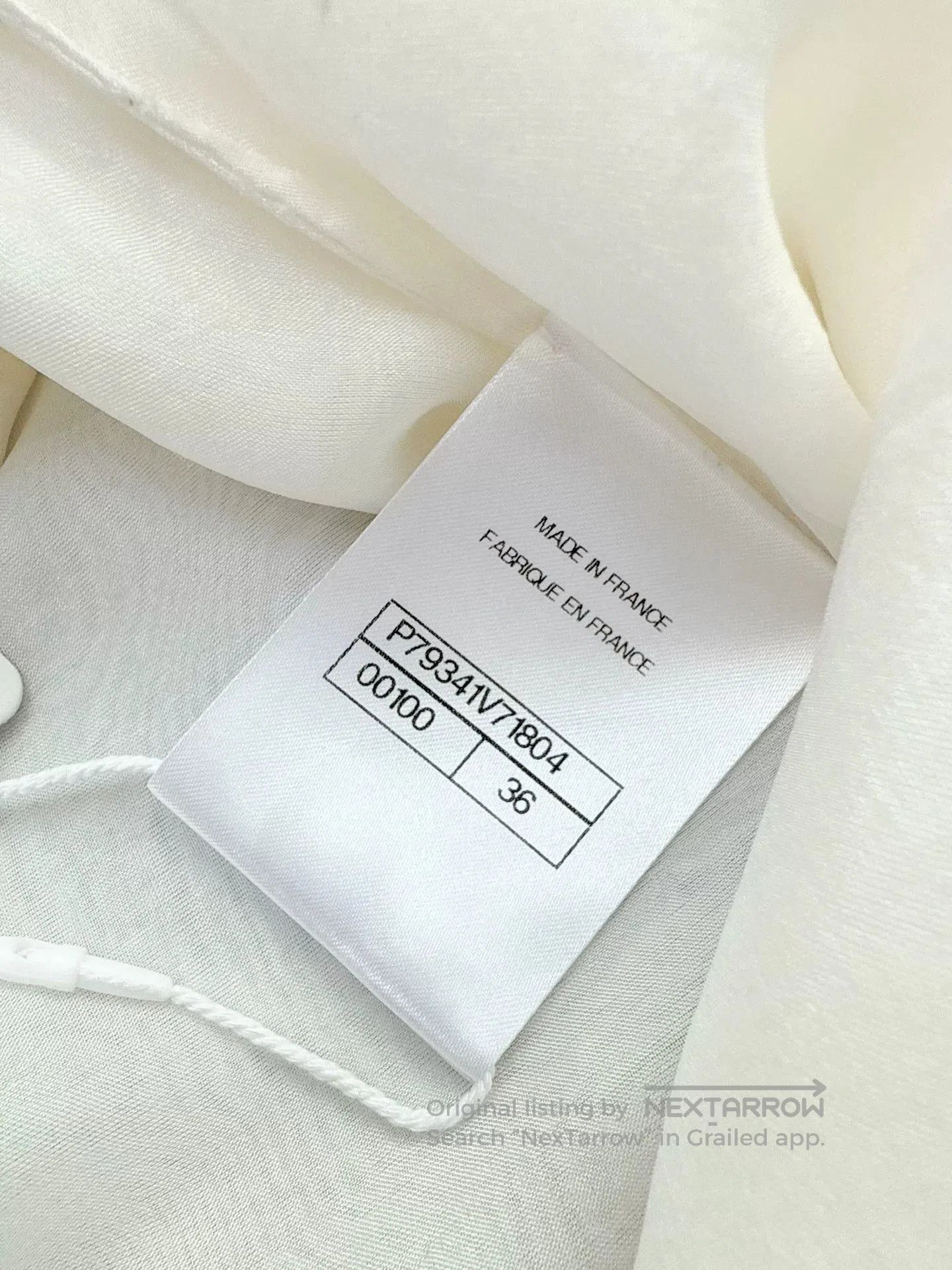 Chanel chanel white silk dress spring summer collection. Size US 36 / EU 52 - 5 Thumbnail