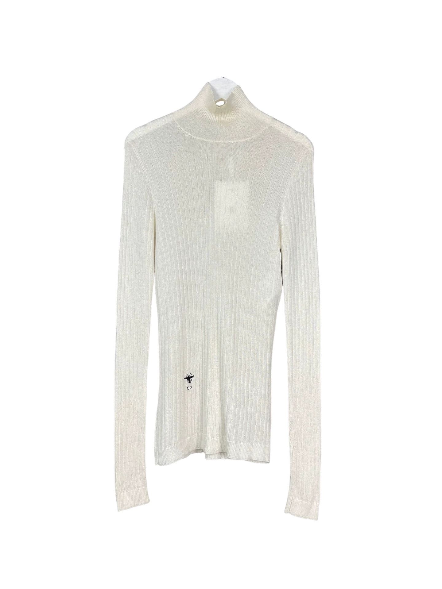 Dior Dior Bee Embroidery Ribbed Turtleneck Sweater Size 38 Size S / US 4 / IT 40 - 1 Thumbnail