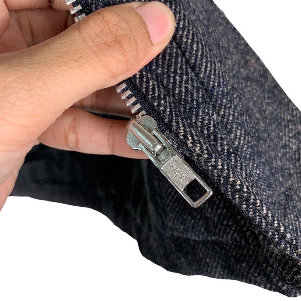 Japanese Brand LOUIS CHAVLON Fur Hoodie Denim Jacket #1393-C63 Size US L / EU 52-54 / 3 - 15 Thumbnail