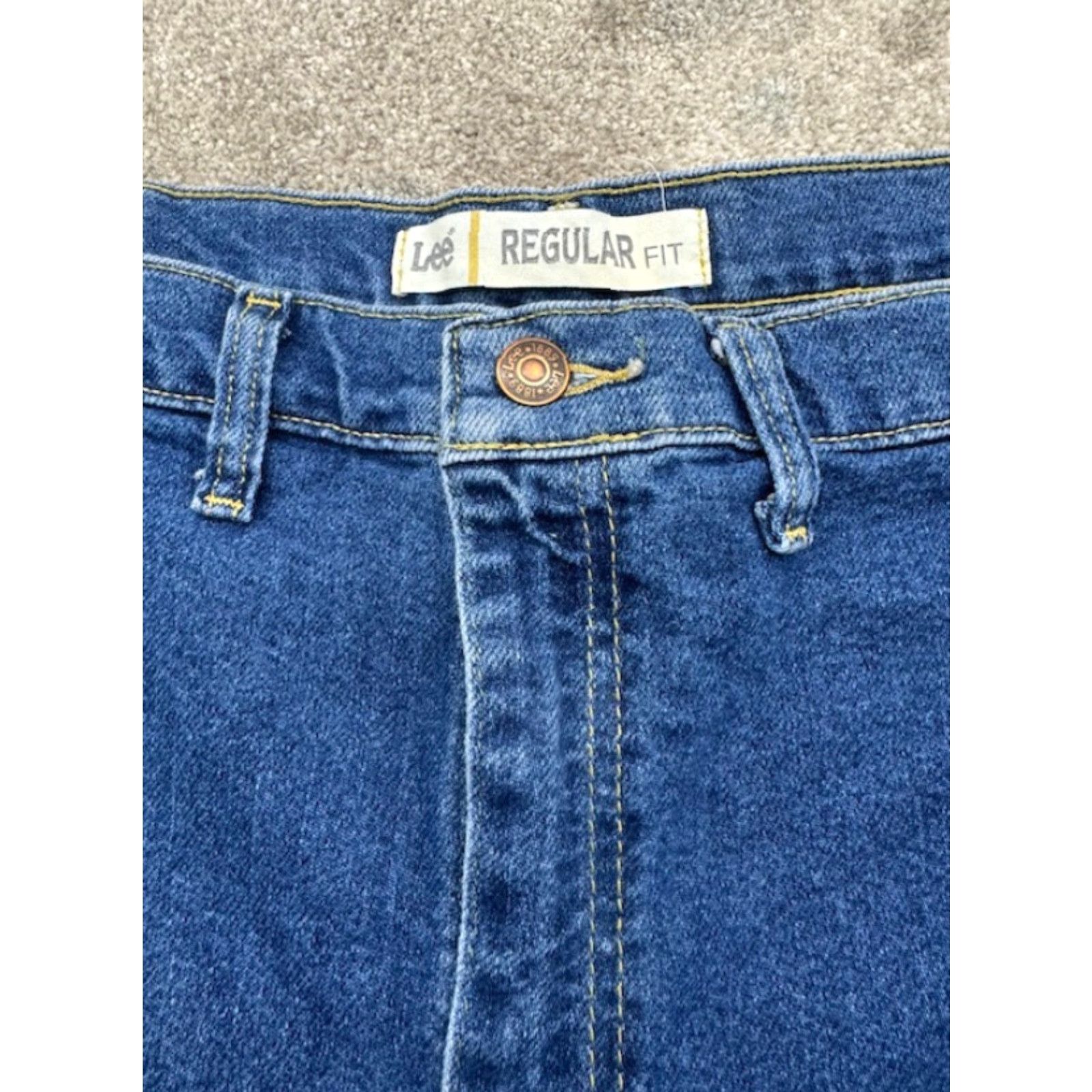 Lee Lee Jeans Mens Jeans 50x32 Blue Denim Regular Fit Straight Leg 6218 Mens Big & Tall 50 46" Waist 32" Inseam Blue 5-Pocket Denim Jeans Size US 34 / EU 50 - 7 Thumbnail