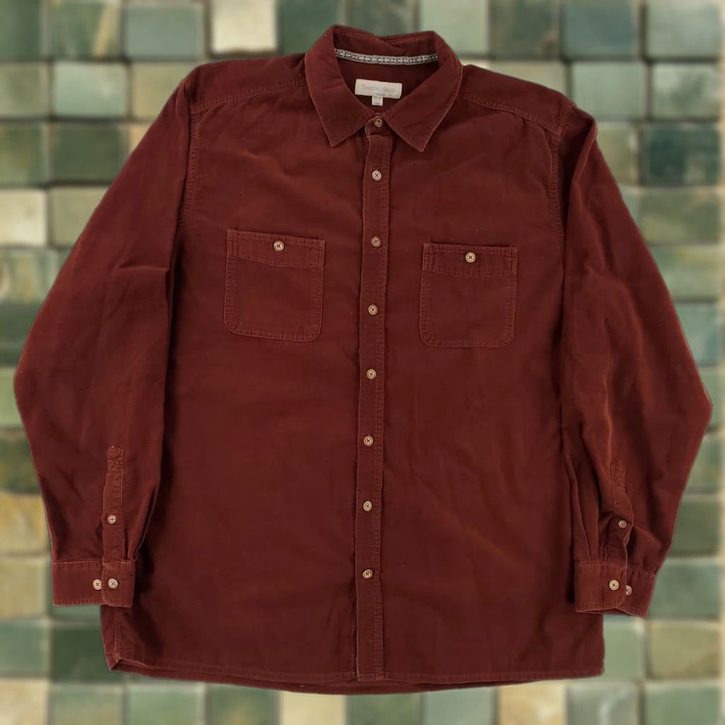 The Territory Ahead Territory Ahead Button-Up Shirt Mens XL Tall Brown Corduroy Pinwale Long Sleeve Size US XL / EU 56 / 4 - 1 Thumbnail